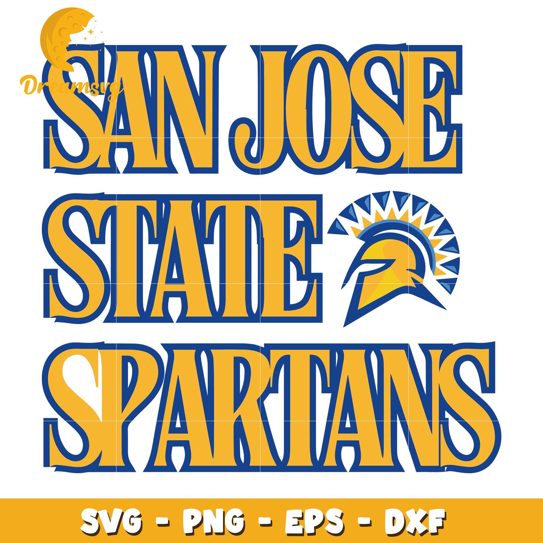 San Jose State Spartans SVG Design for School Spirit Apparel