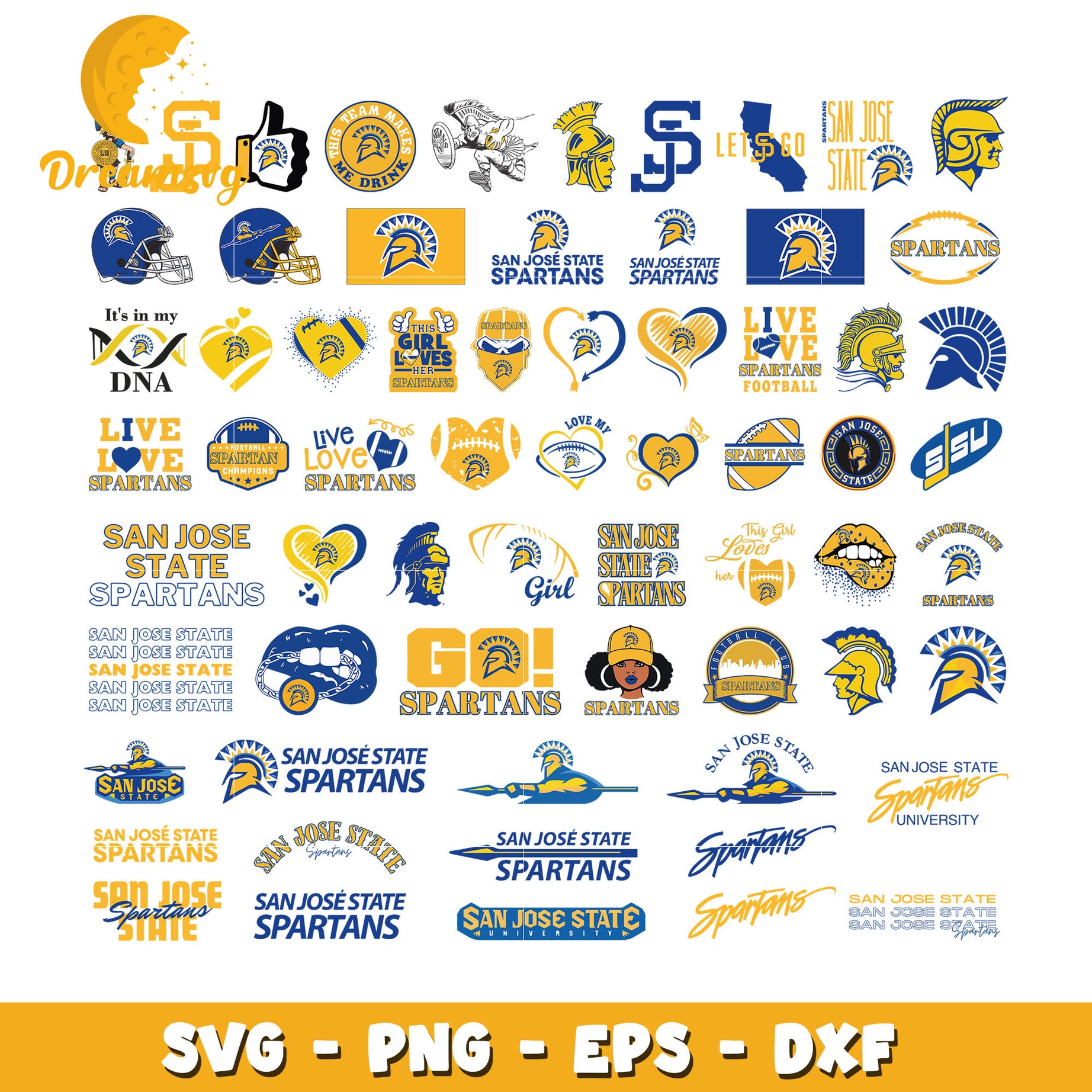 San jose state spartans logo bundle svg, msu spartans football​ svg