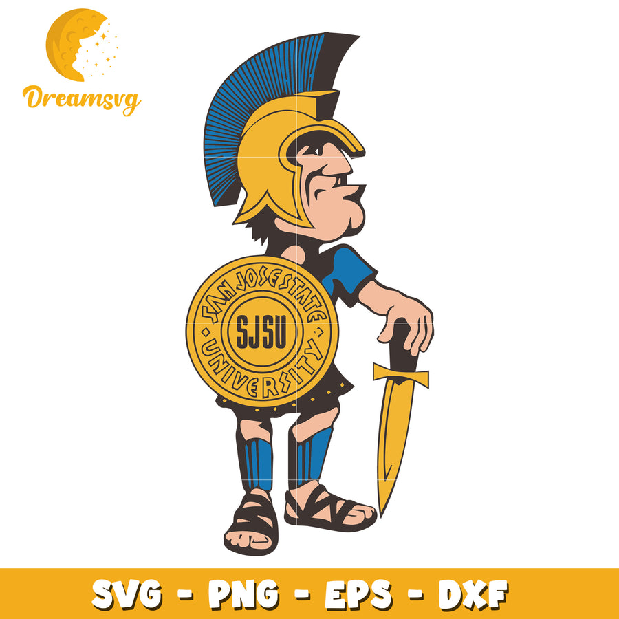 San Jose State University Mascot SVG Graphic for Crafts Use