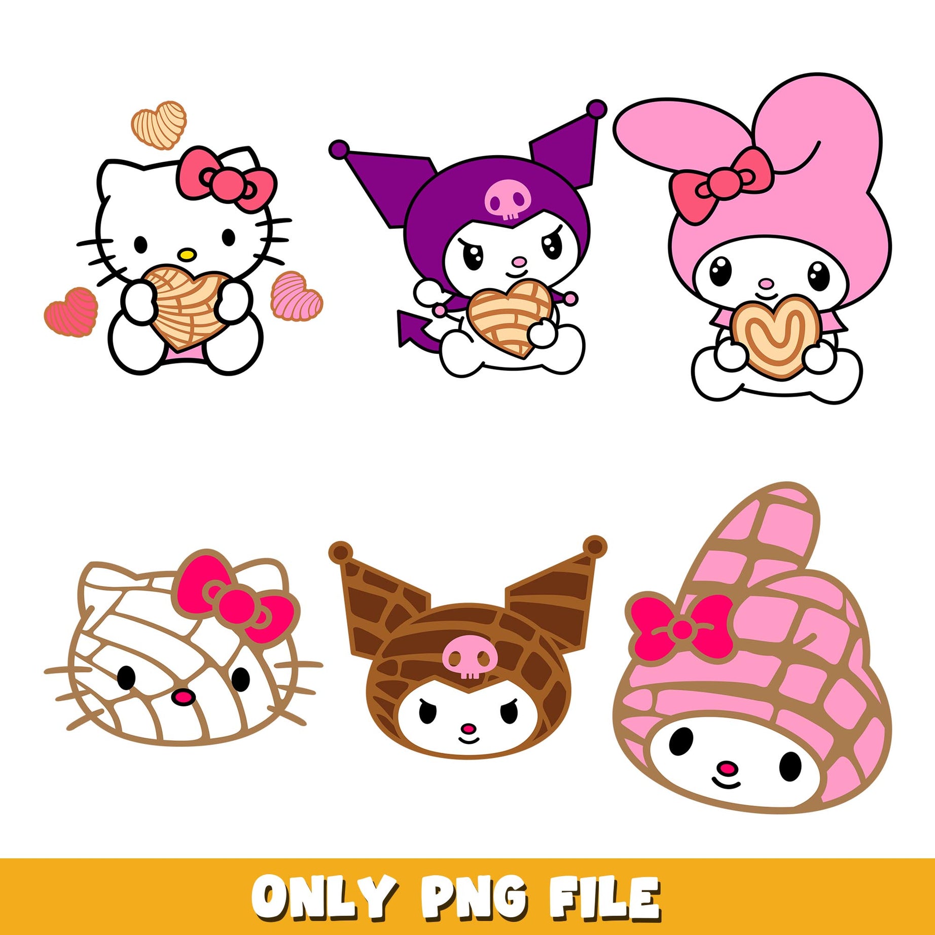 SanRio Conchas character png, SanRio bundle png, cartoon png  