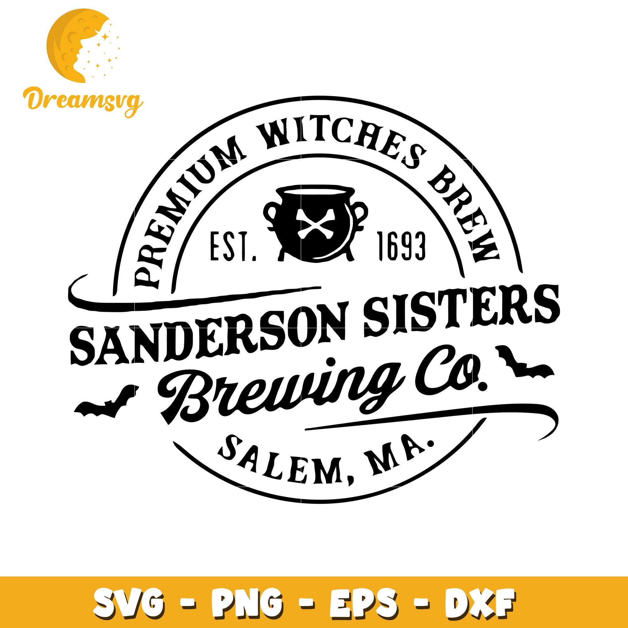 Sanderson sisters halloween logo, Halloween witches brewing co svg