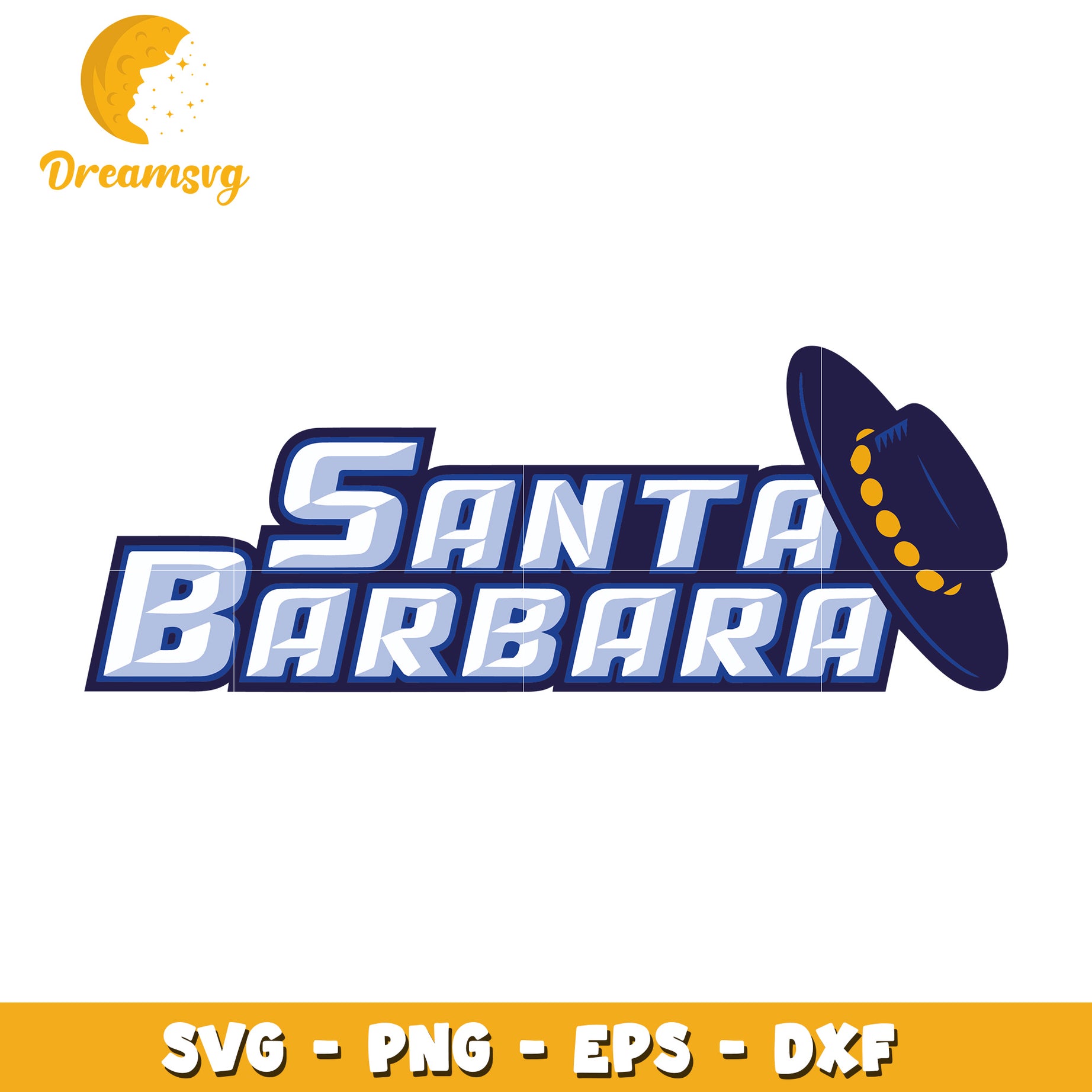 Santa Barbara SVG Cut File Design