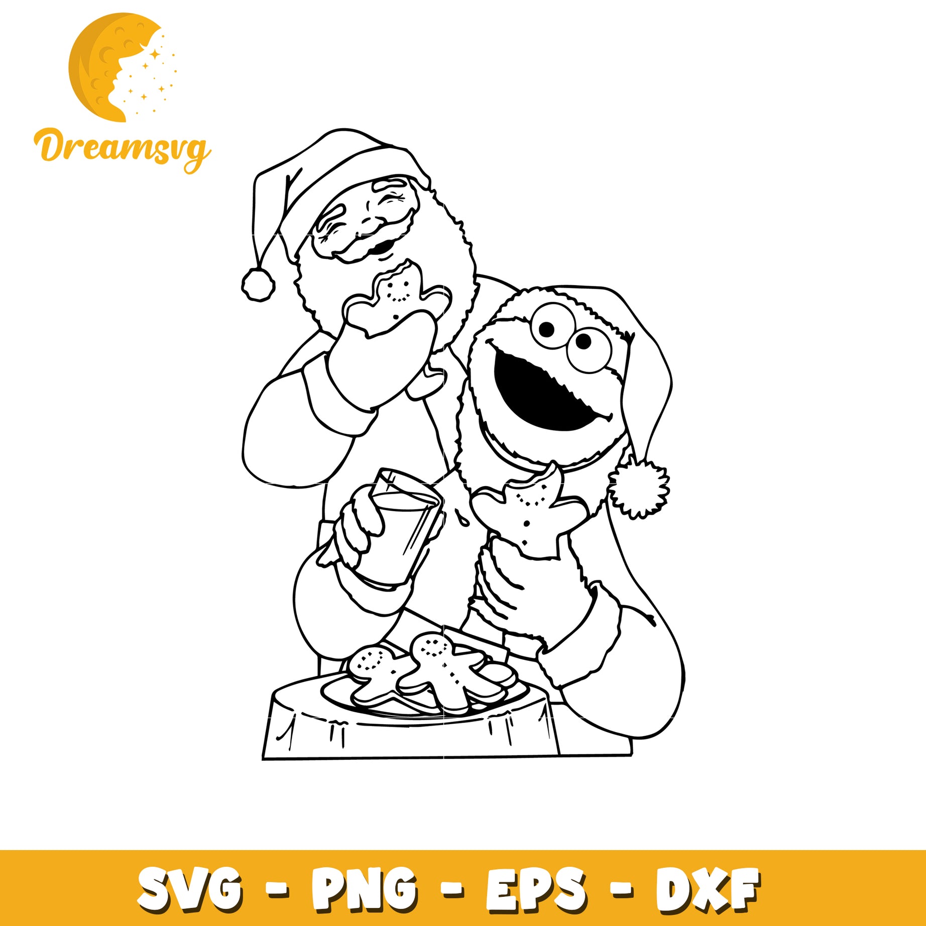 Santa Cookie Monster SVG Cut File