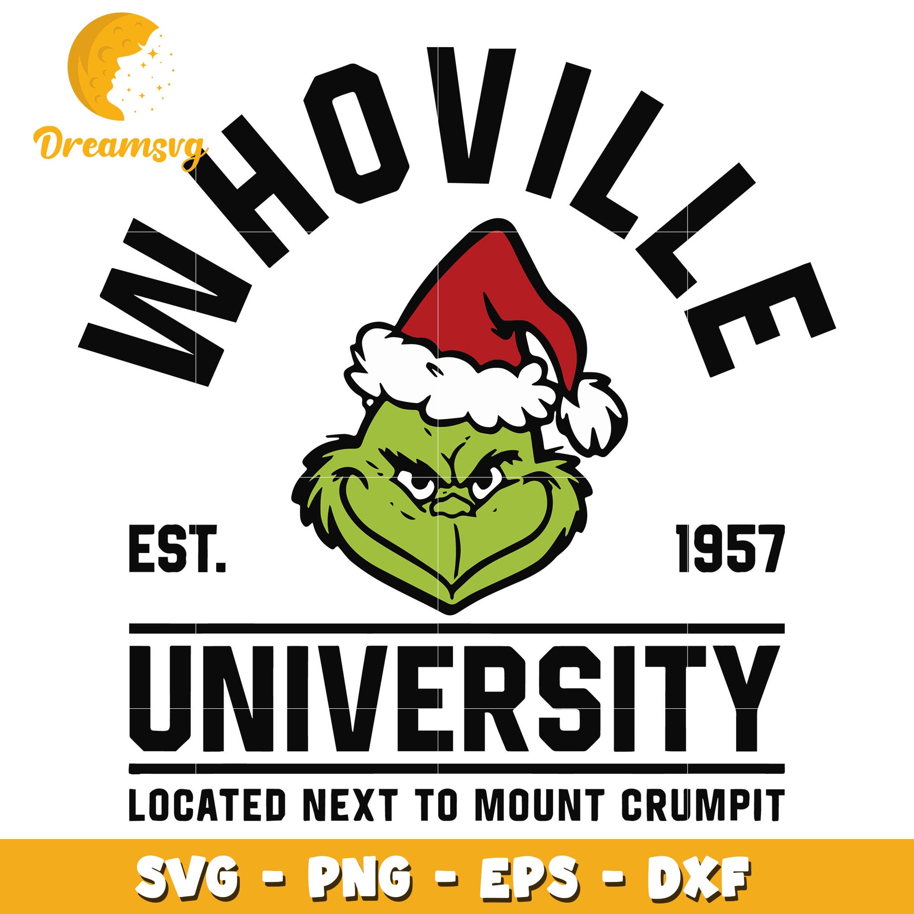 Santa Grinch whoville university svg, Grinch svg, christmas svg