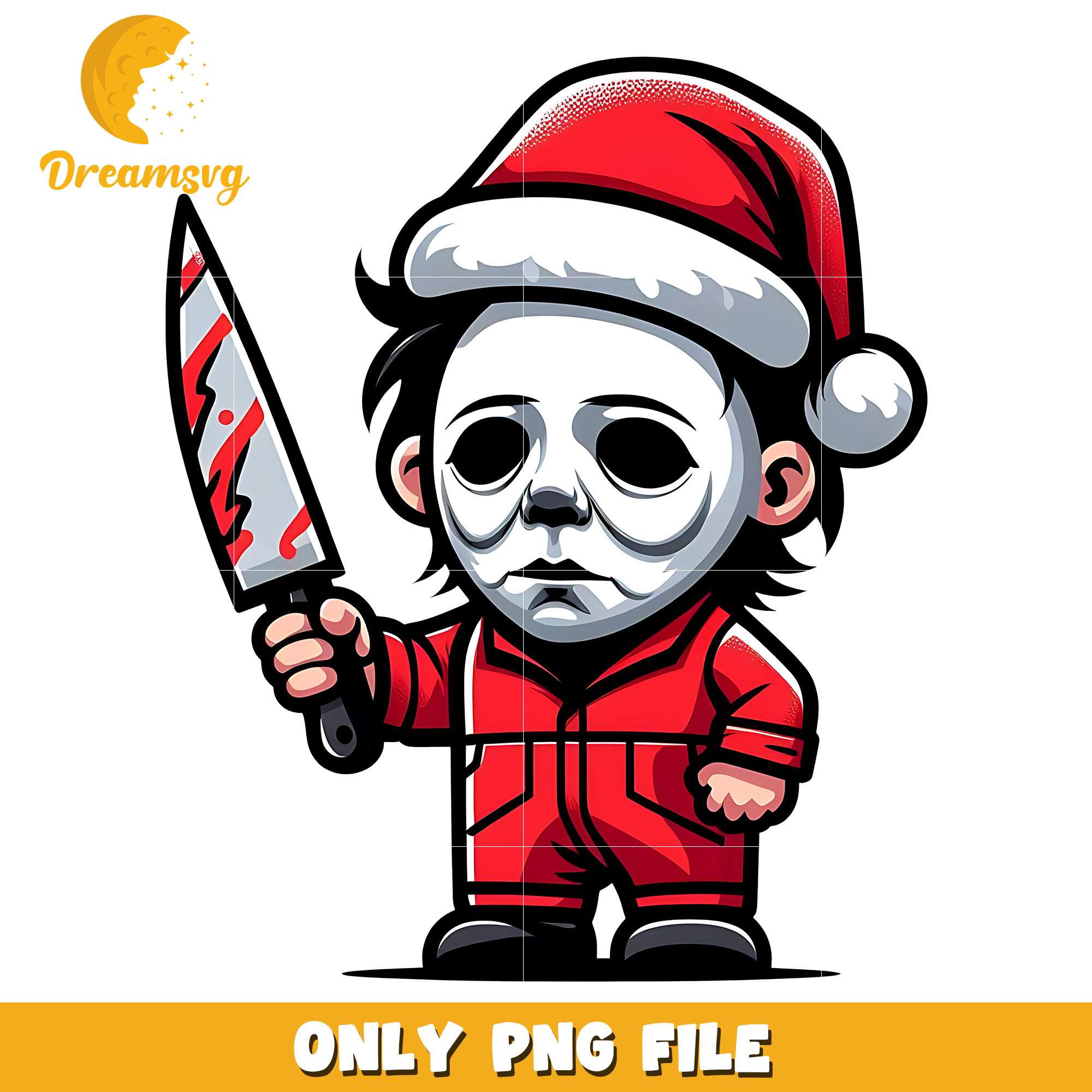 Santa Michael Myers png, hornor character png, christmas png