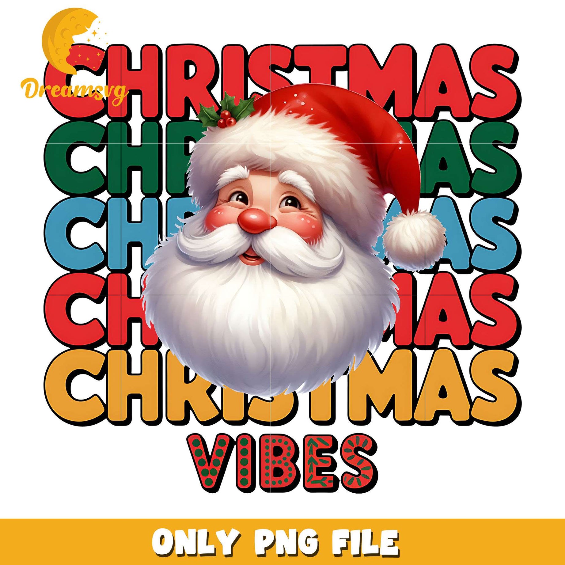 Santa claus christmas vibes png, santa claus png, christmas png