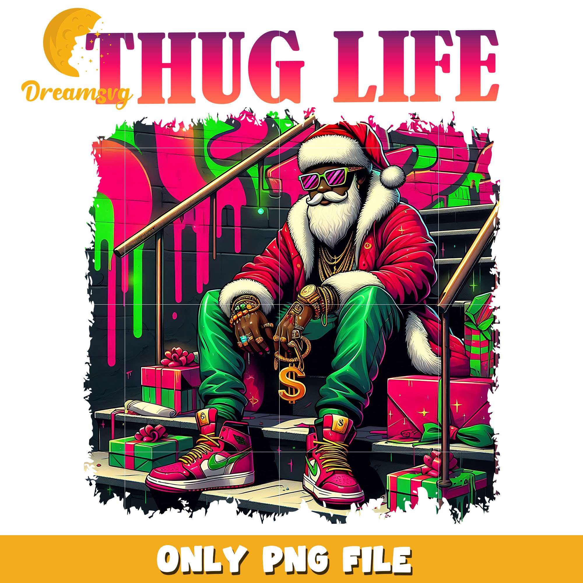 Santa claus thug life png, Santa claus png, christmas png