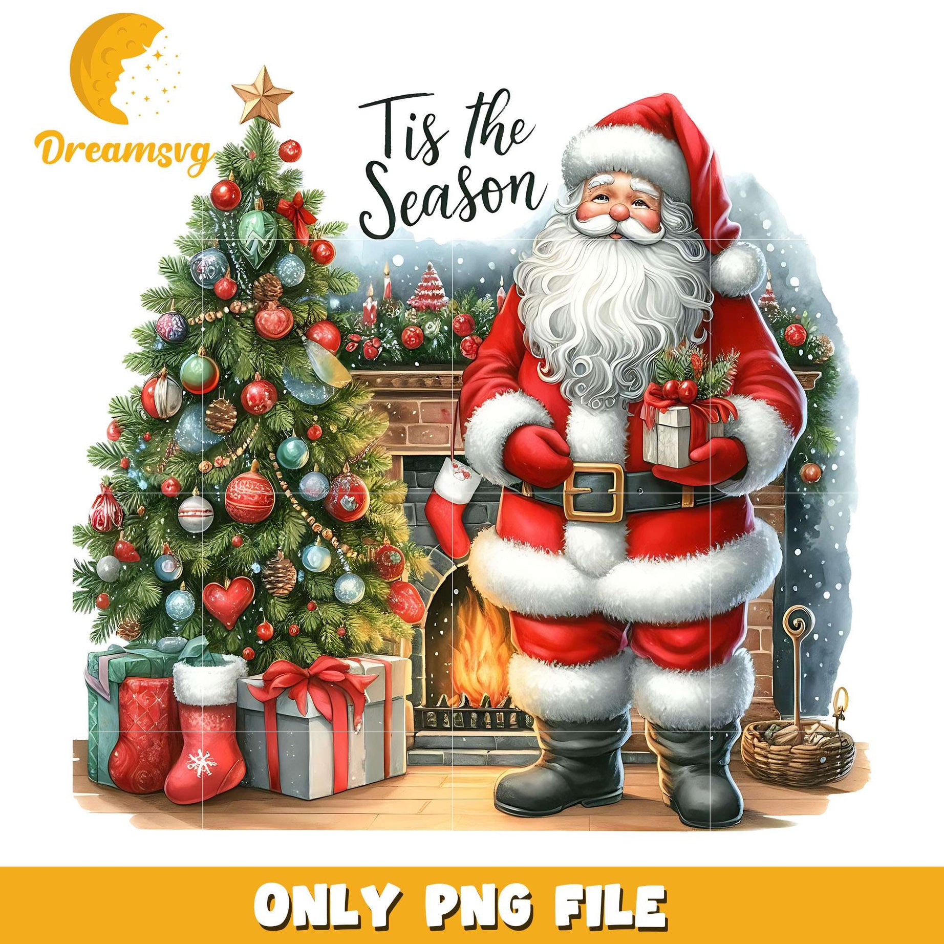 Santa claus tis the season png, christmas png, christmas png