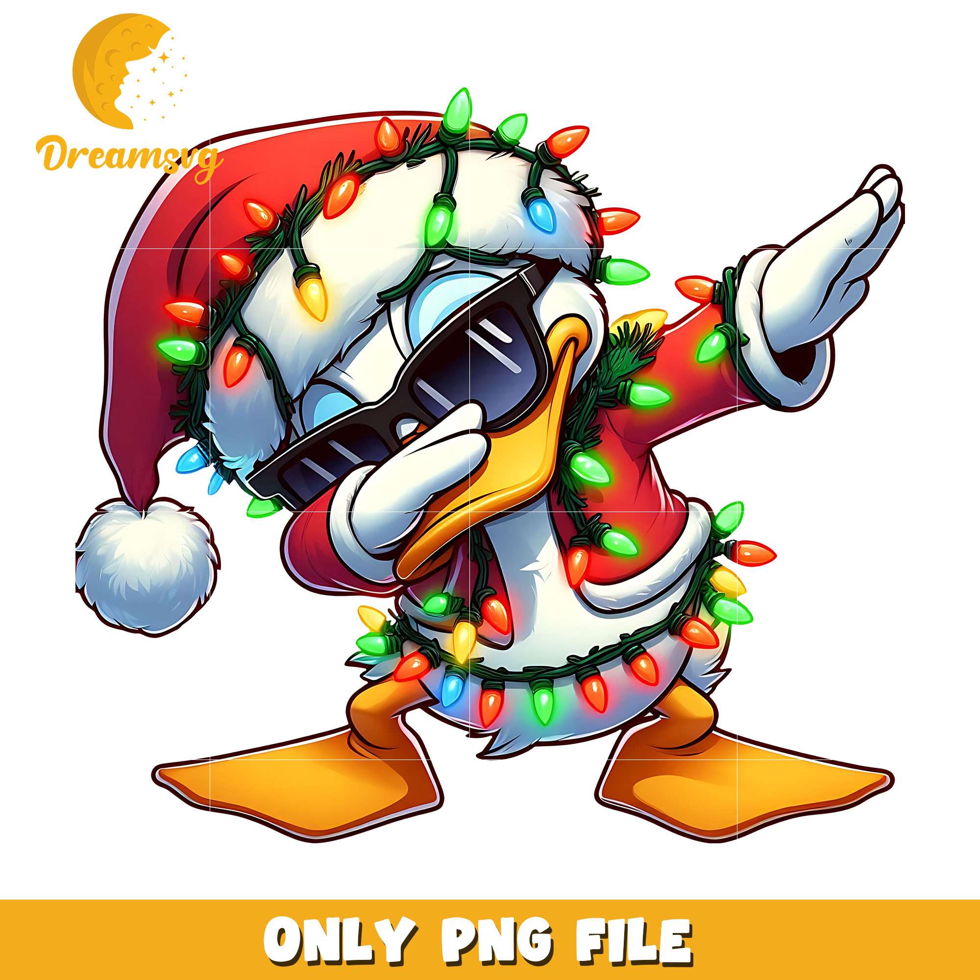 Santa duck dab dance png, character png, christmas png