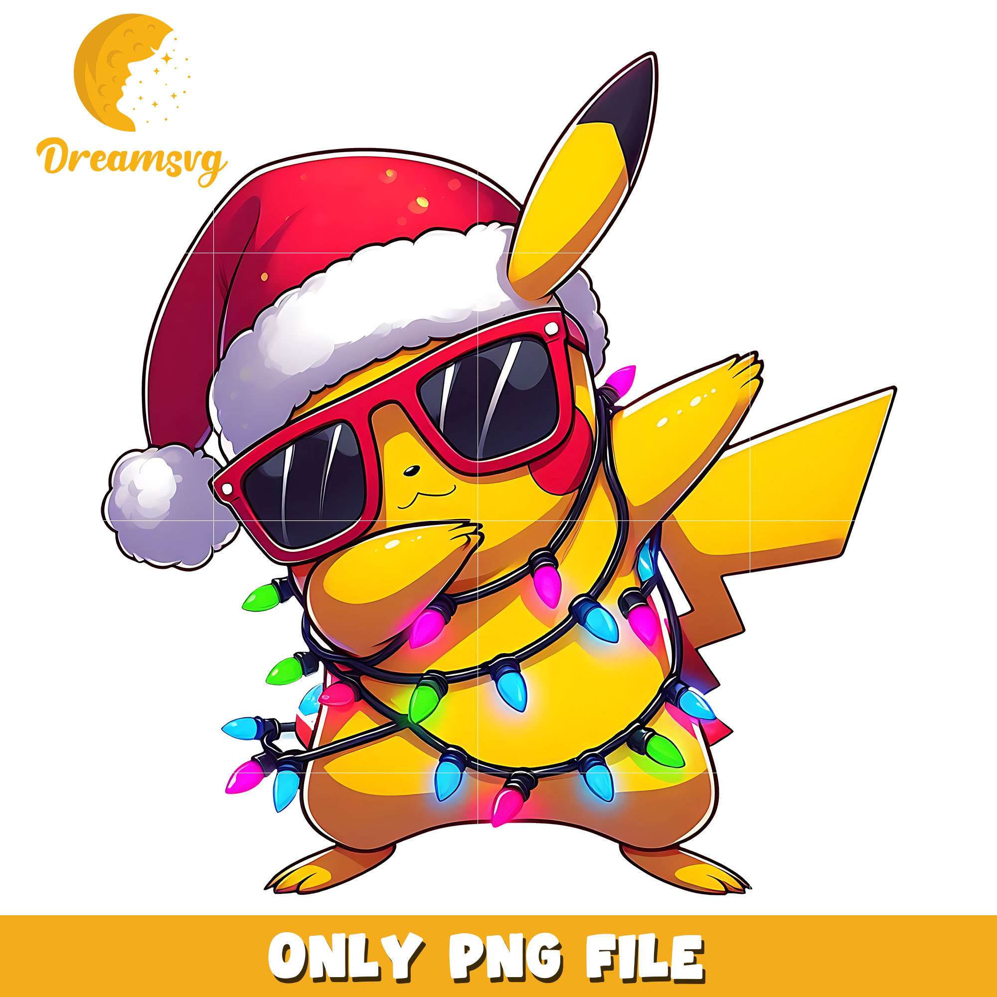 Santa duck pikachu dance png, character png, christmas png