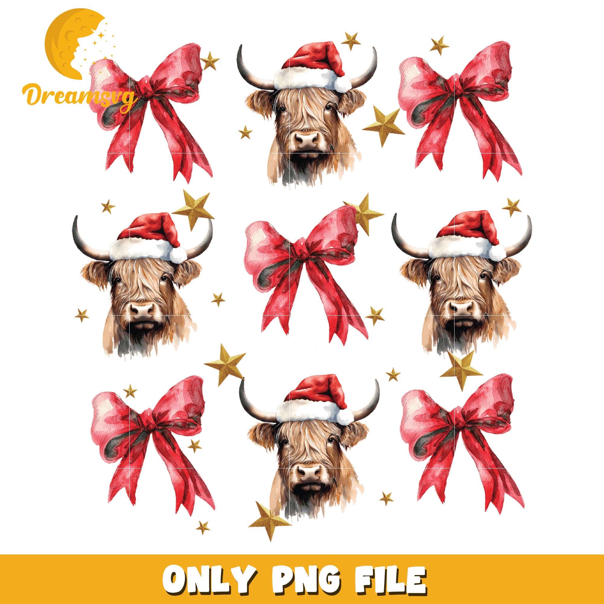 Santa hat cow and red bow png, Santa hat png, christmas png
