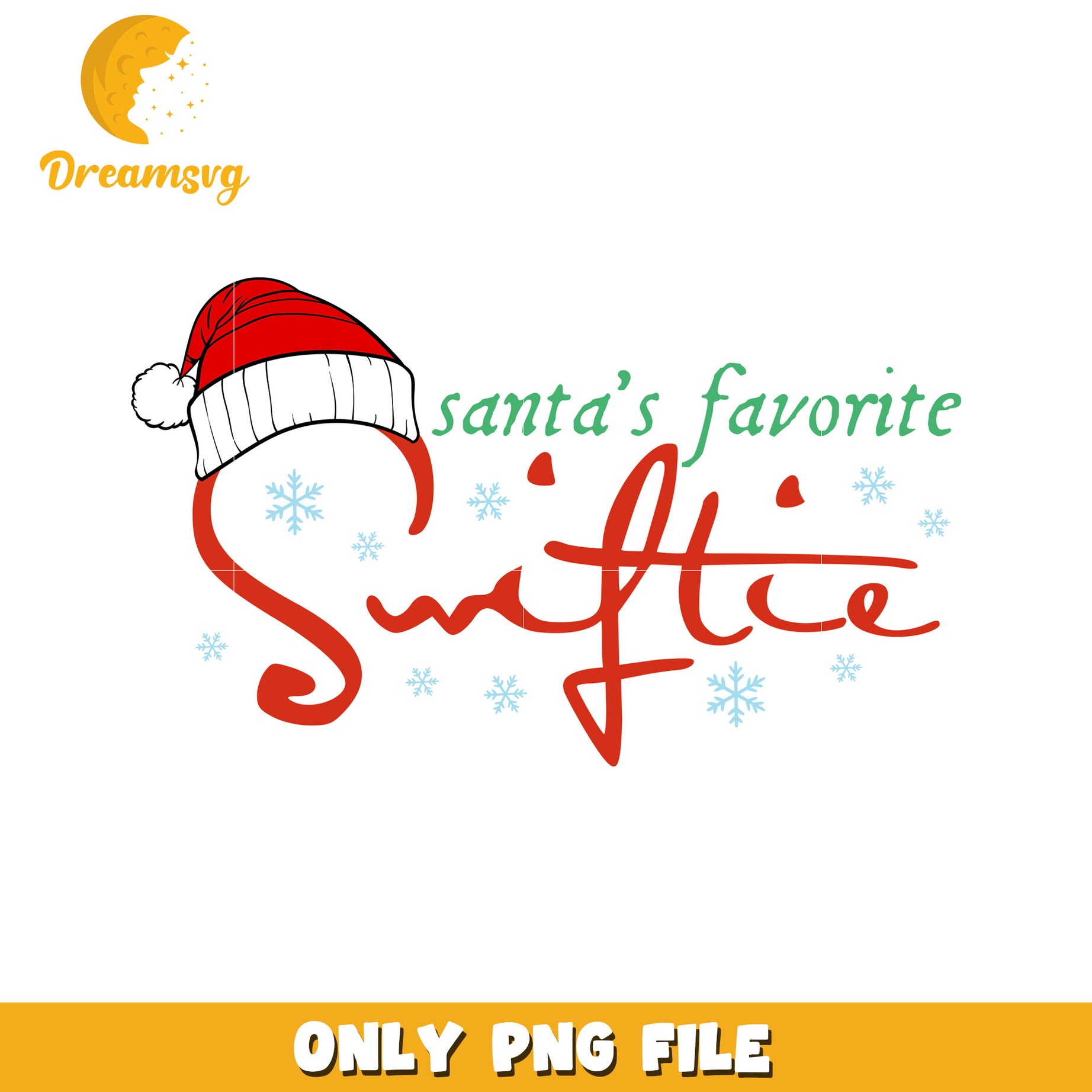 Santa's favorita swiftie png, christmas santa png, swiftie png