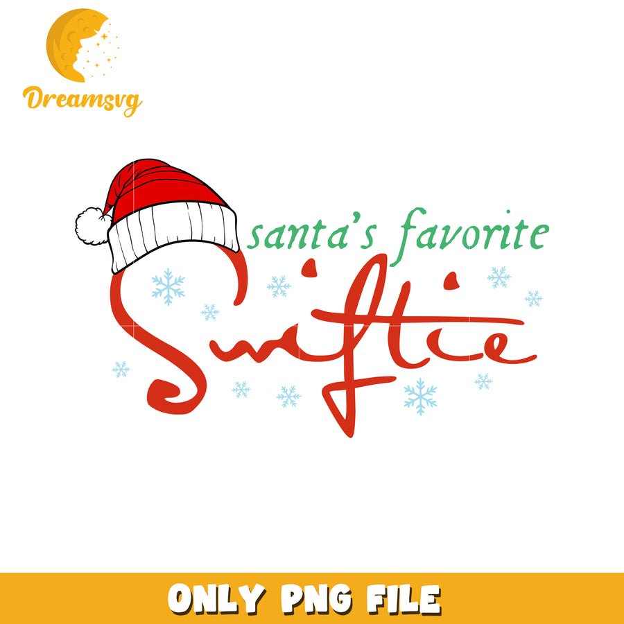 Santa's favorita swiftie png, christmas santa png, swiftie png