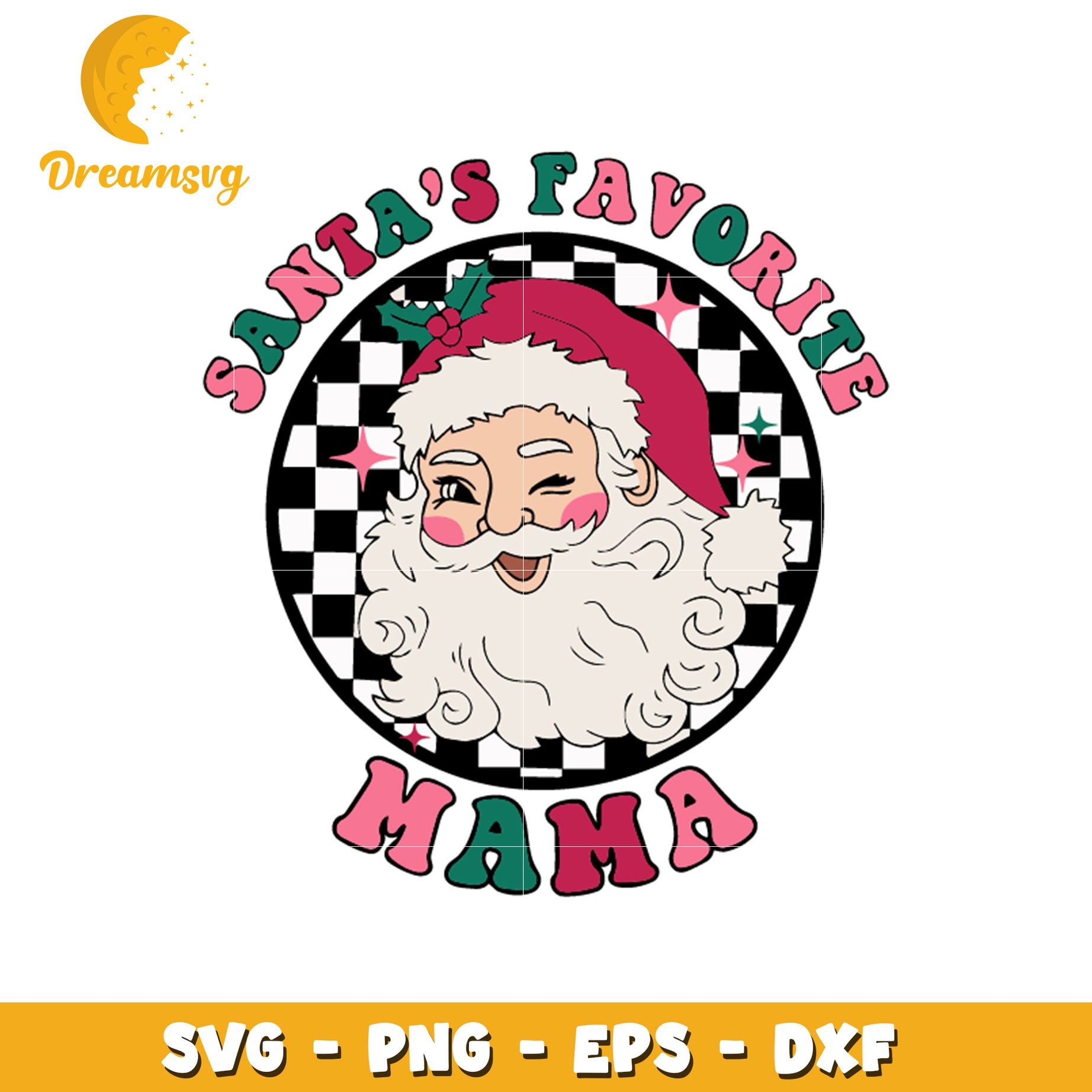 Santa's favorite mama svg, santa claus svg, logo design svg