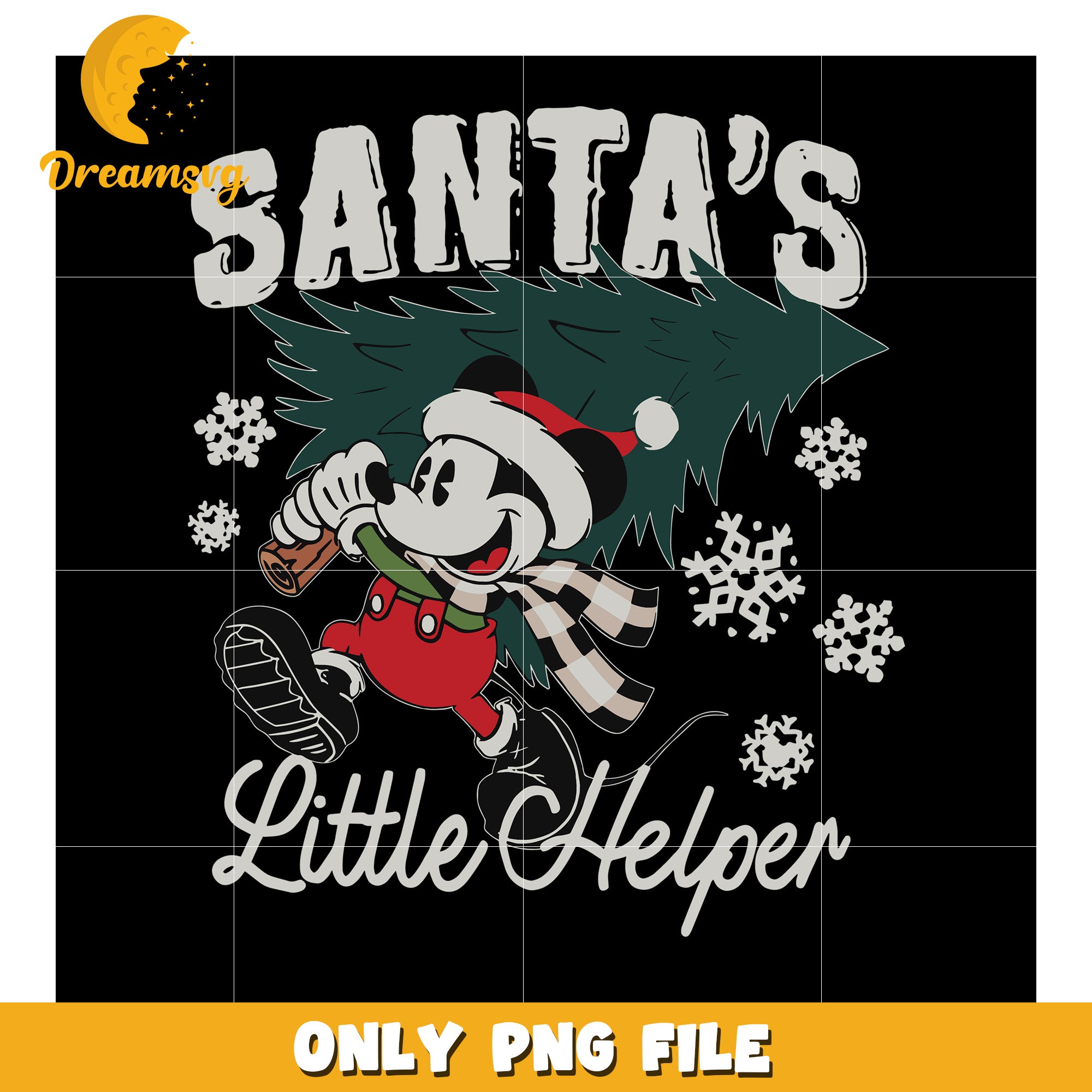 Santa's little helper png, disney clipart png, christmas decor png