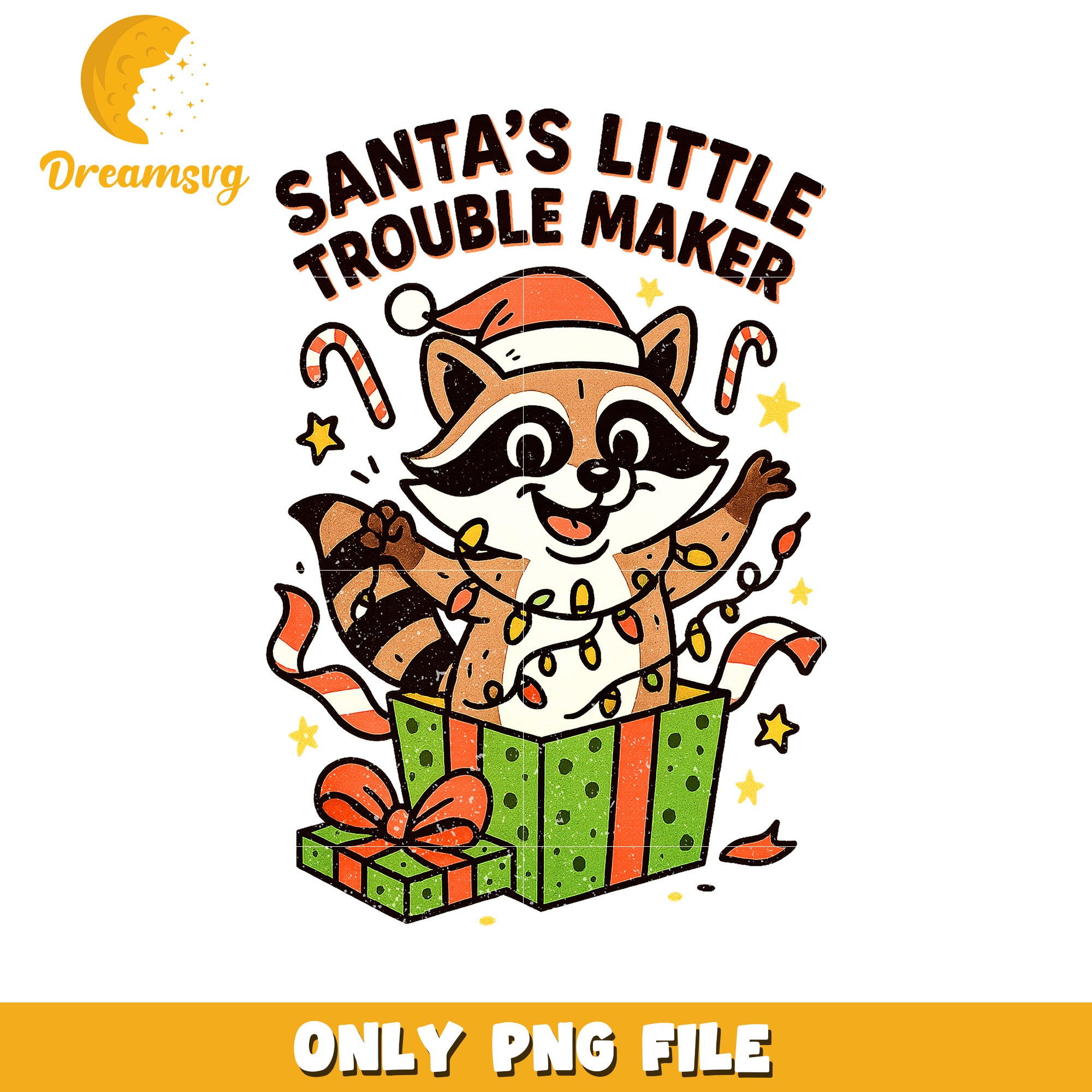 Santa's litttle racoon png, christmas story png, christmas cartoon png