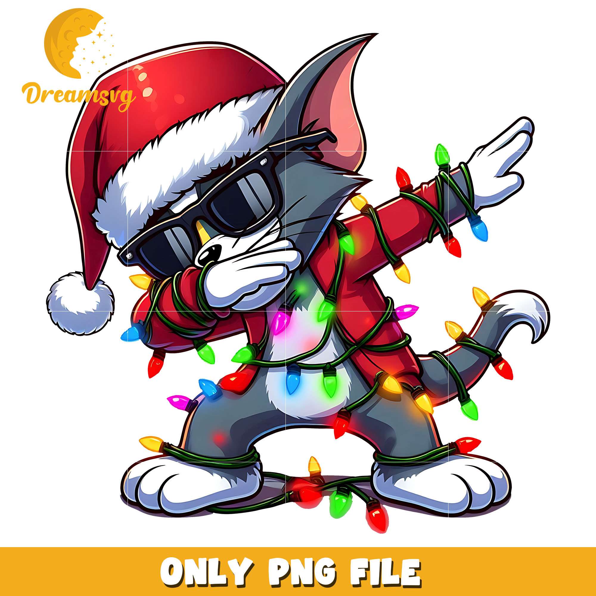 Santa tom dab dance png, character png, christmas png