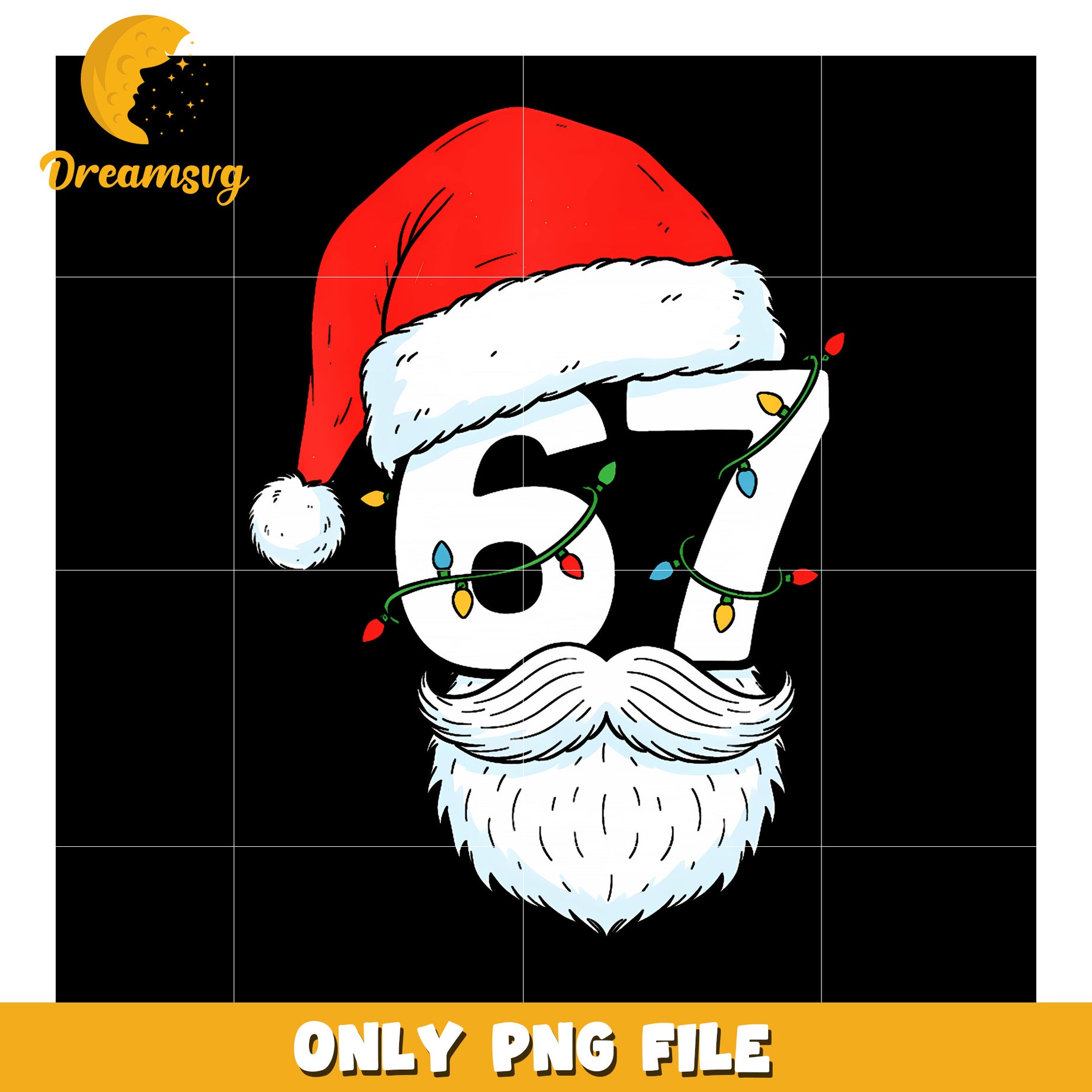 Santa beard and hat png, 67 christams png, trending memes png