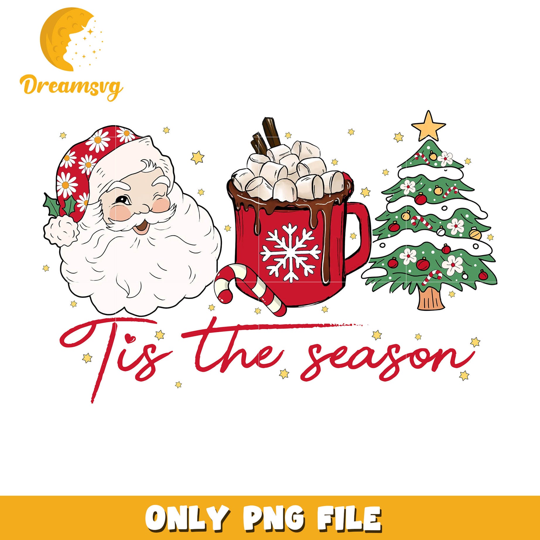 Santa head tis the season png, picture of santa claus​ png