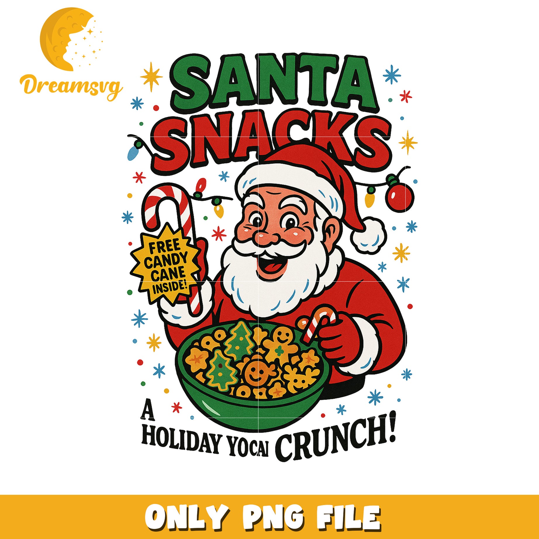 Santa snacks png, holiday treats png, christmas cookies png
