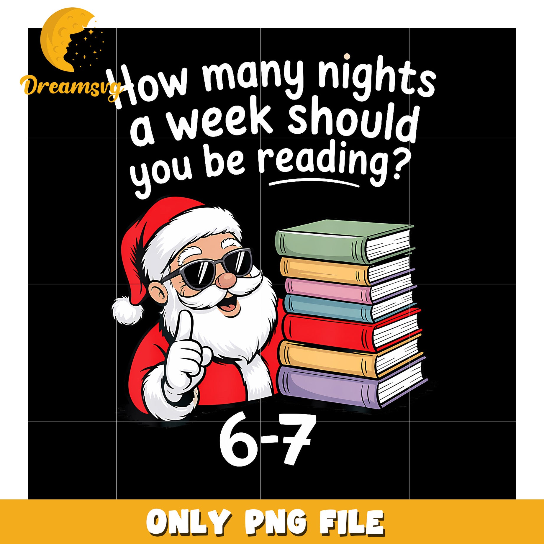 Santa spend night  for reading png, american trend png, sixseven core png