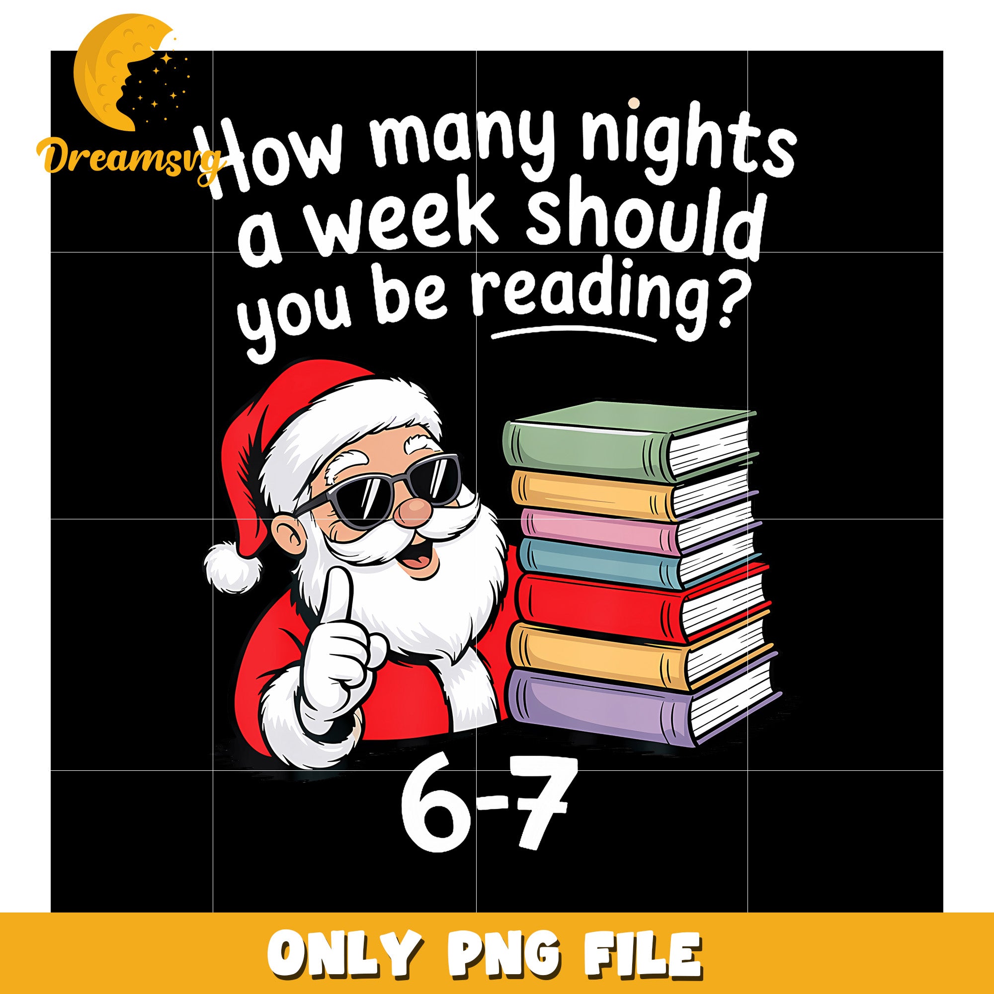 Santa spend night  for reading png, american trend png, sixseven core png