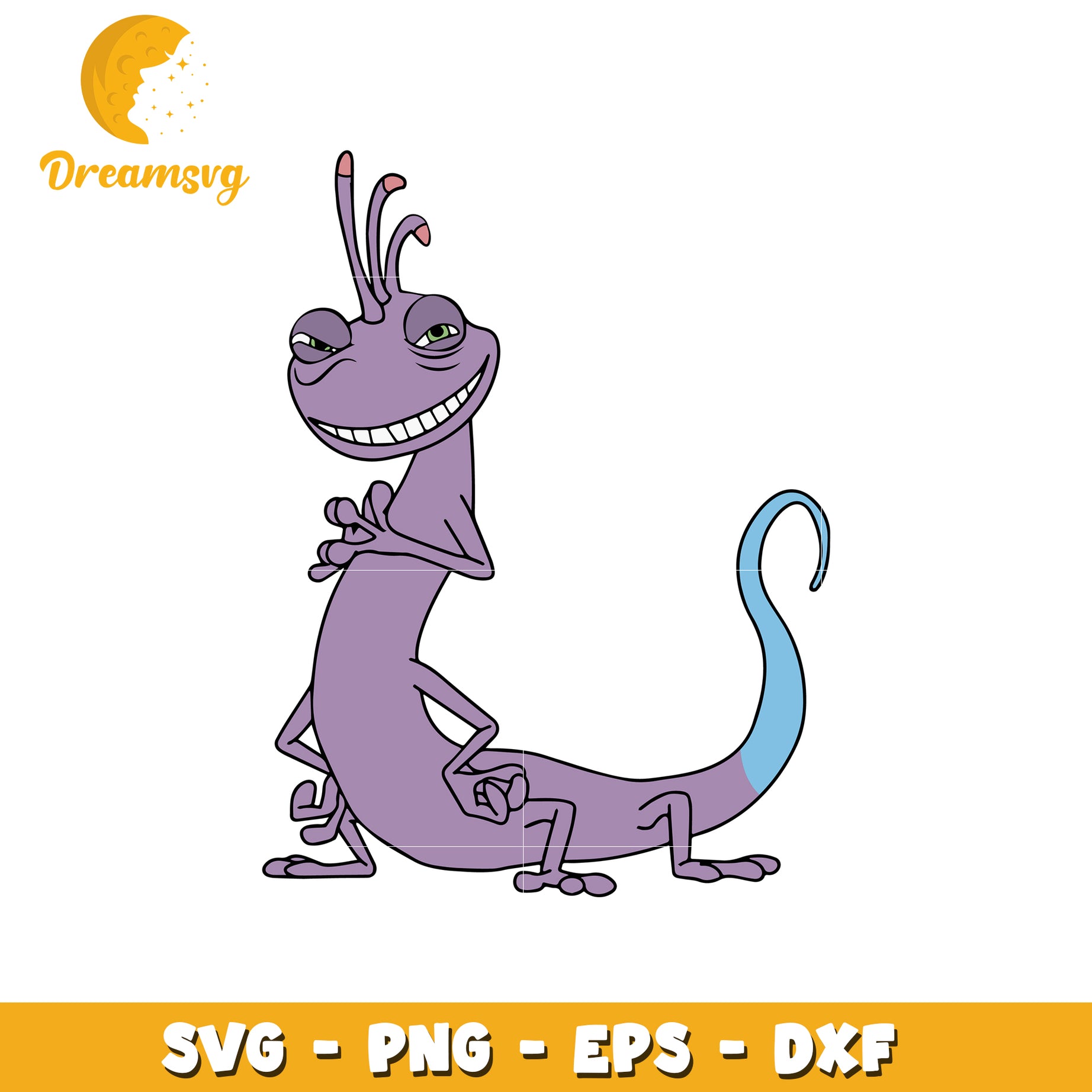 Sassy Cartoon Lizard SVG Clipart for Crafts and Design