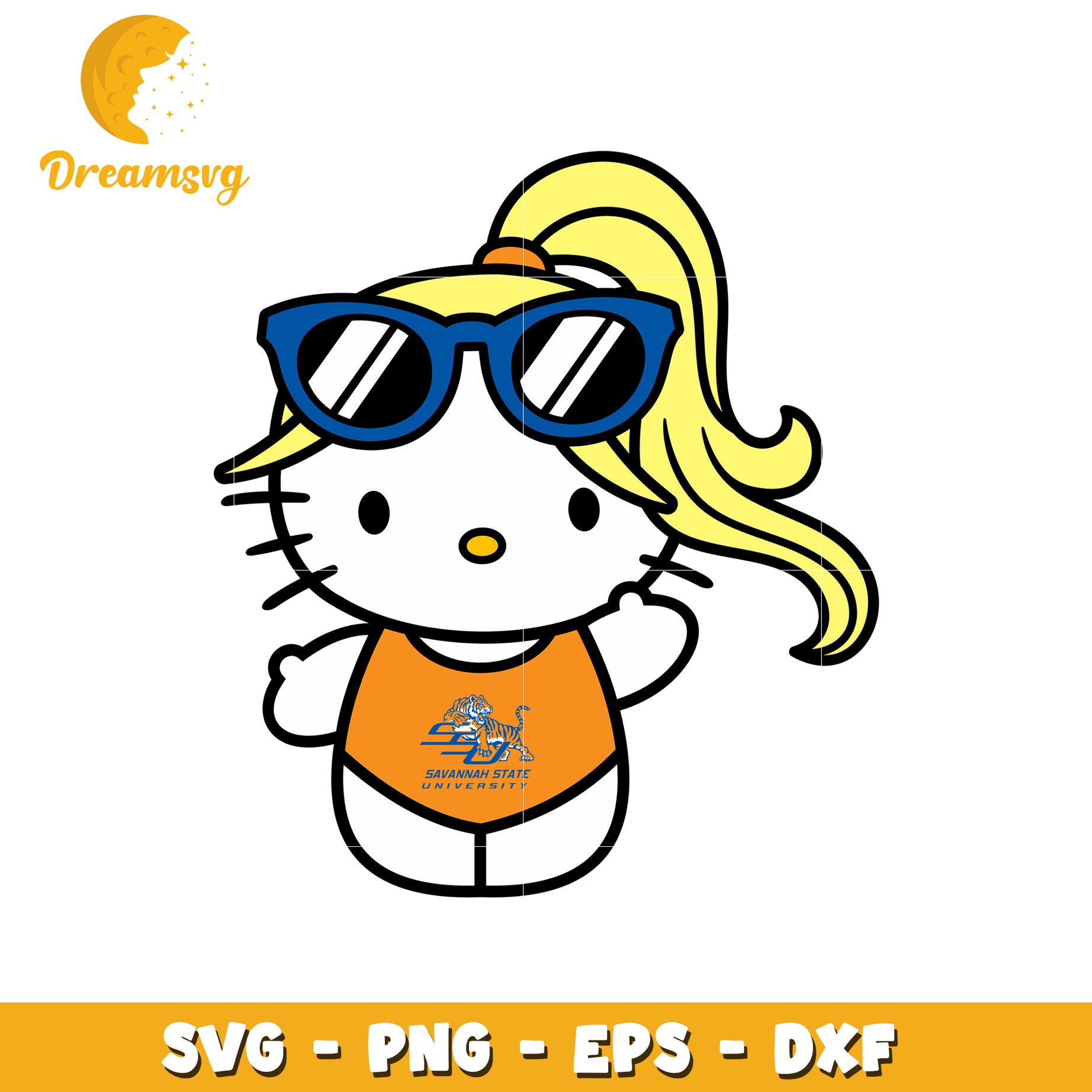 Savannah State University Cute Cat SVG Design