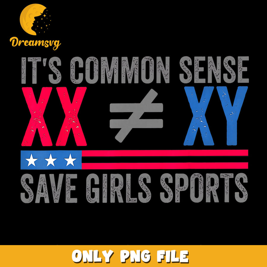 Save Girls Sports PNG, Common Sense Message, Equality