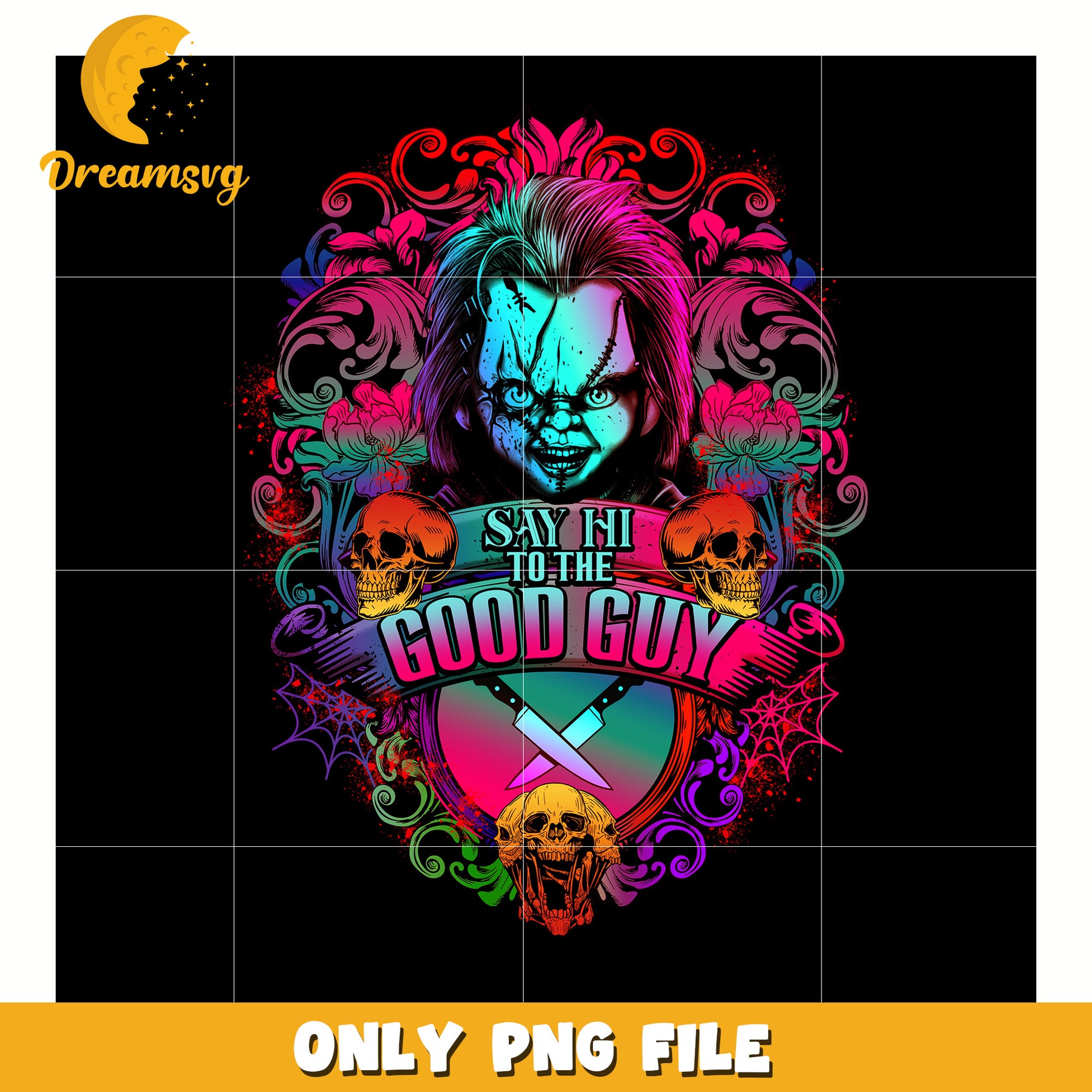 Say hi to the good guy png, halloween candy png, spooky halloween png