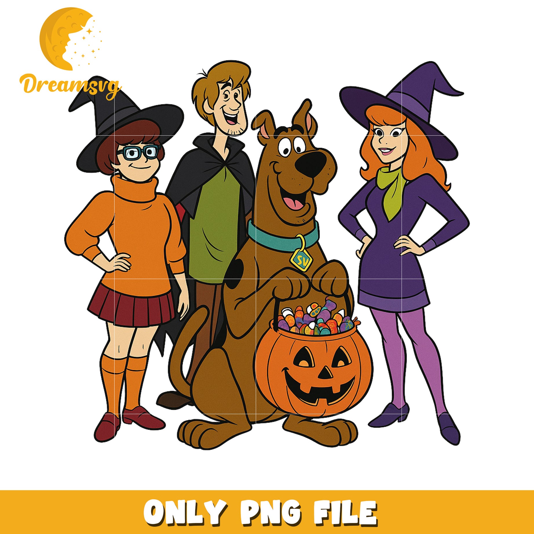 Scooby doo halloween design png, halloween cartoon png, halloween characters png