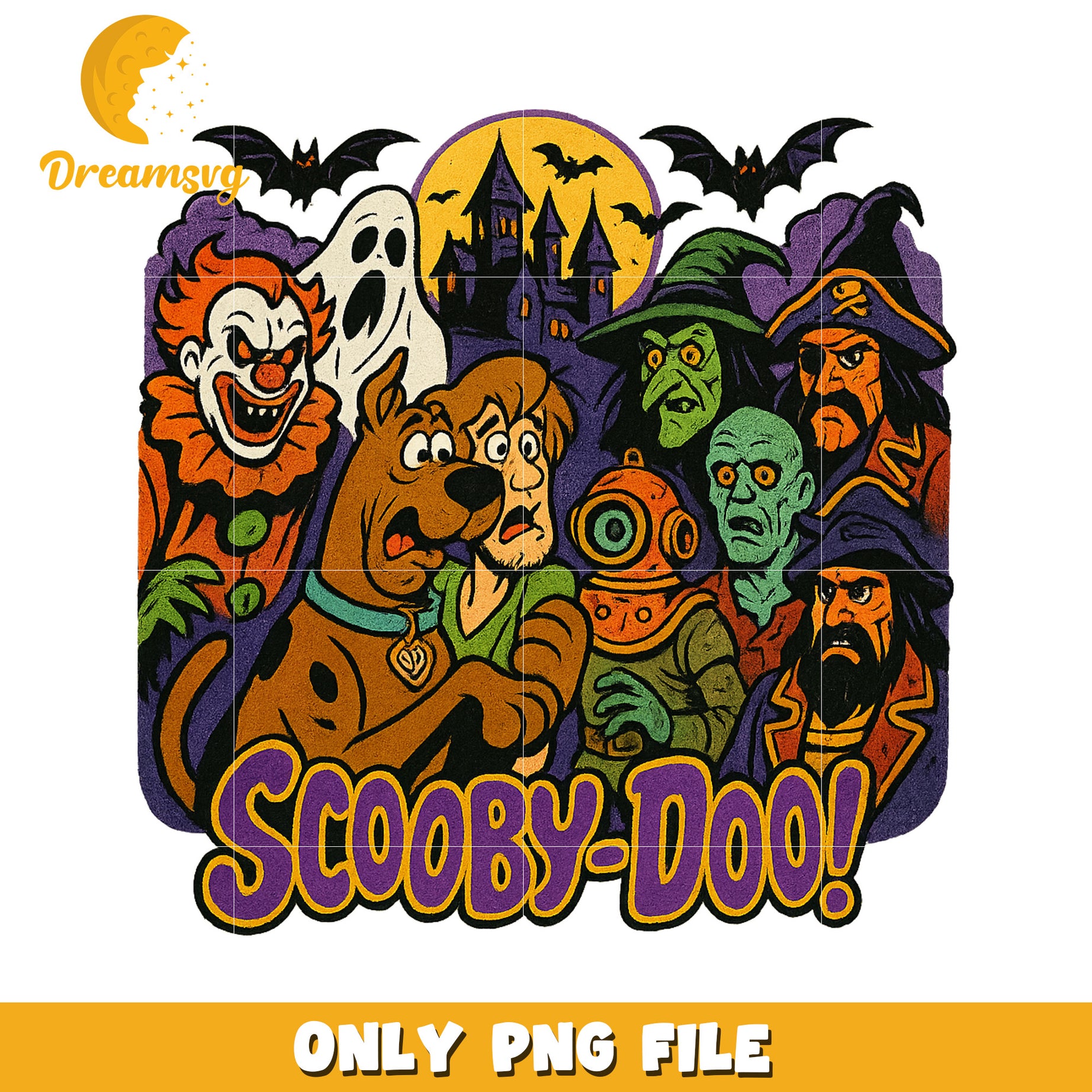Scooby doo halloween design png, scary scooby doo png, halloween scooby doo png