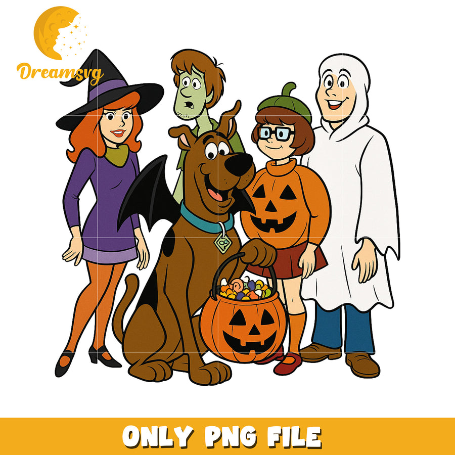 Scooby doo halloween png, halloween cartoon png, halloween characters png