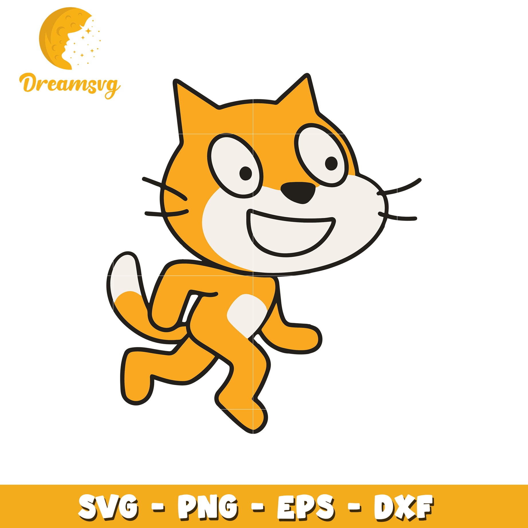 Scratch Cat SVG PNG EPS DXF Files