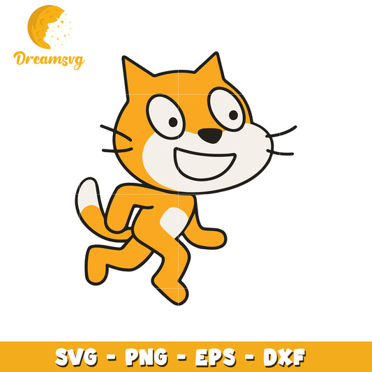 Scratch Cat SVG PNG EPS DXF Files