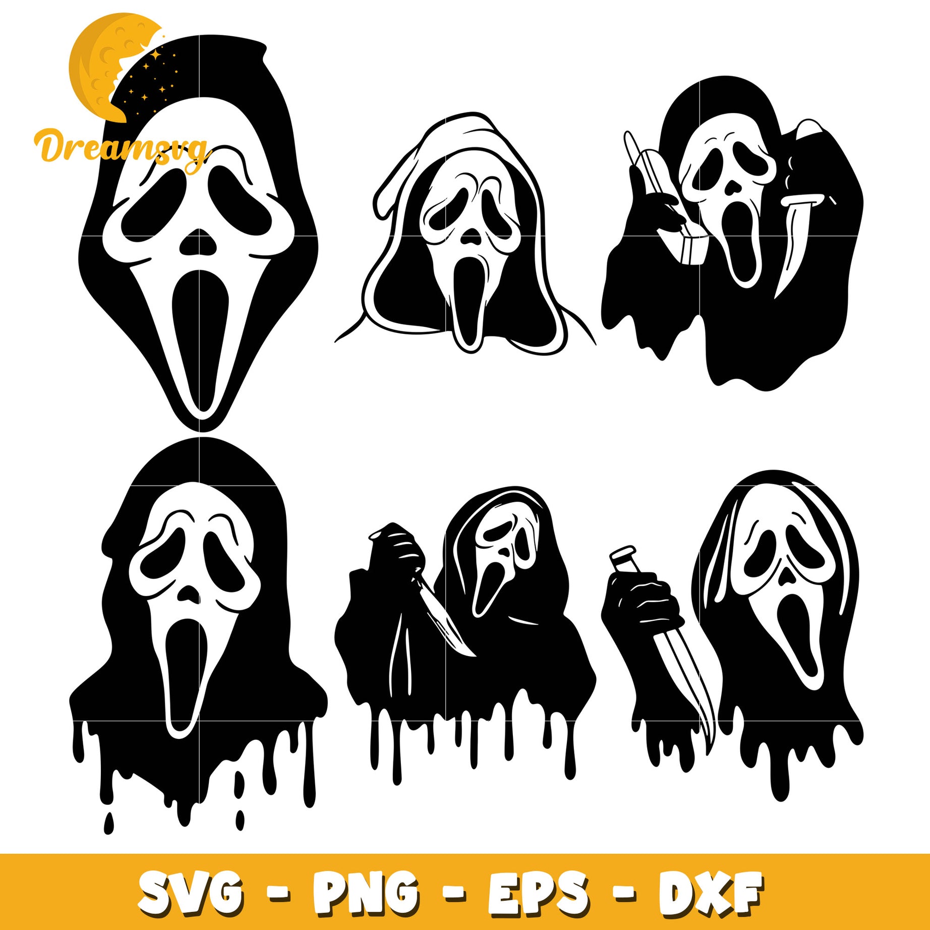 Scream Ghost face bundle svg, scream movies svg, Scream Ghost svg