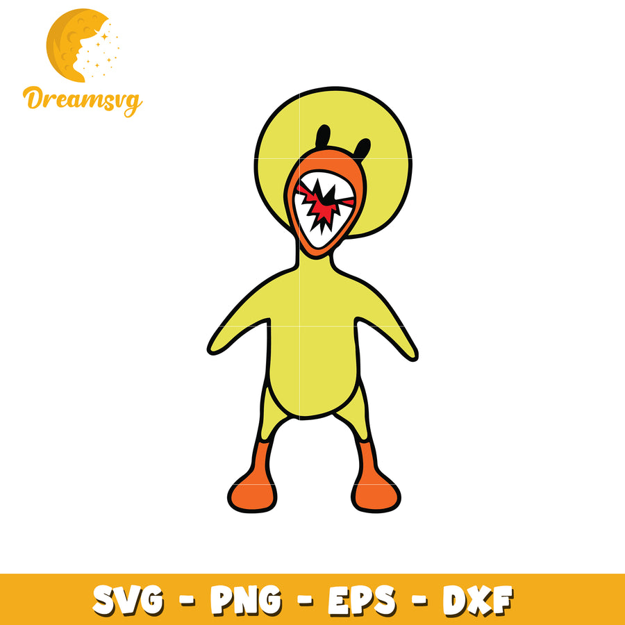 Screaming Duck SVG Cut File PNG EPS DXF