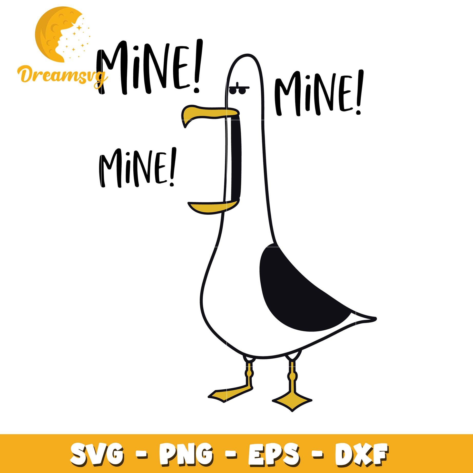 Seagull Mine SVG PNG EPS DXF Cut File