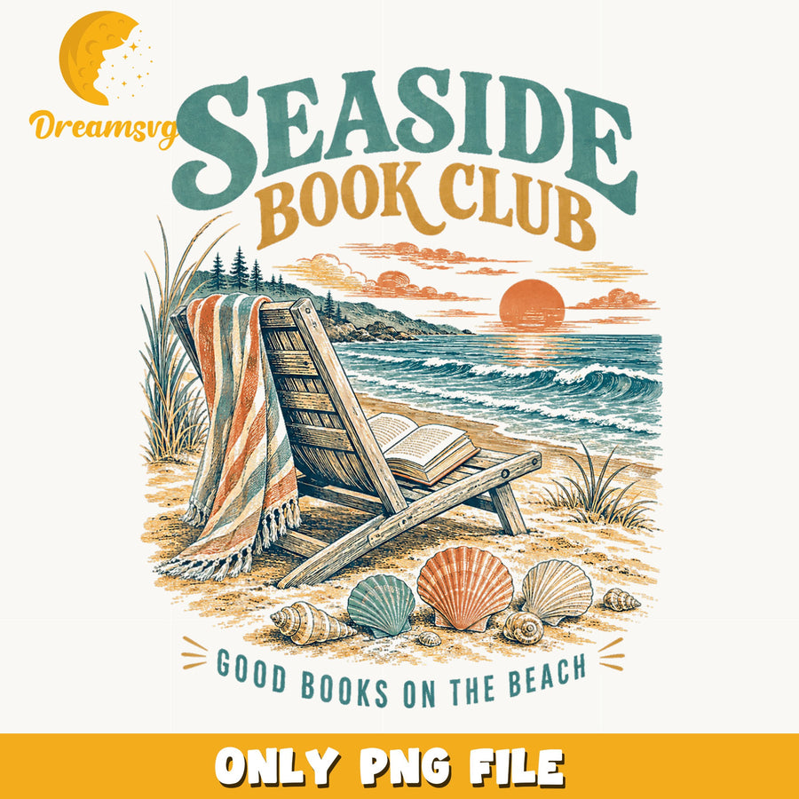 Seaside Reading Retreat PNG, Beach Vibes, Summer PNG
