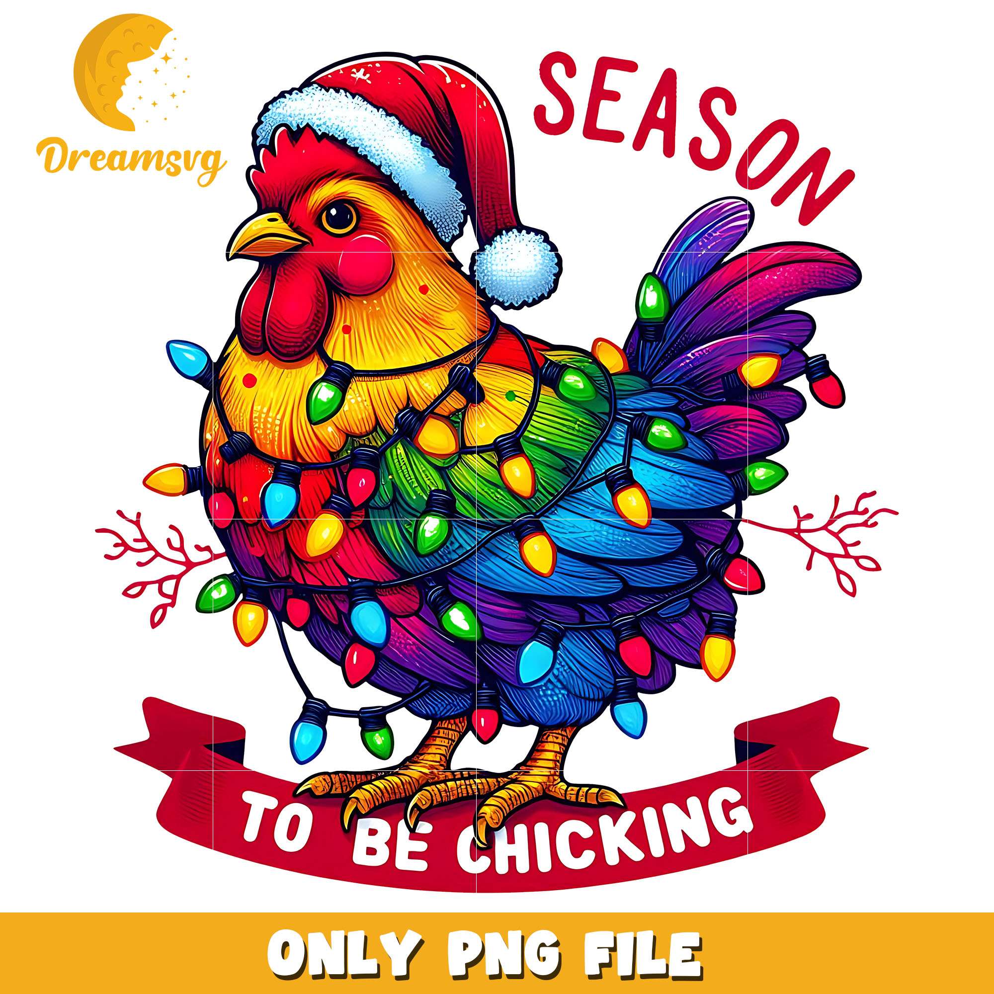Season to be chicken png, chicken png, christmas png