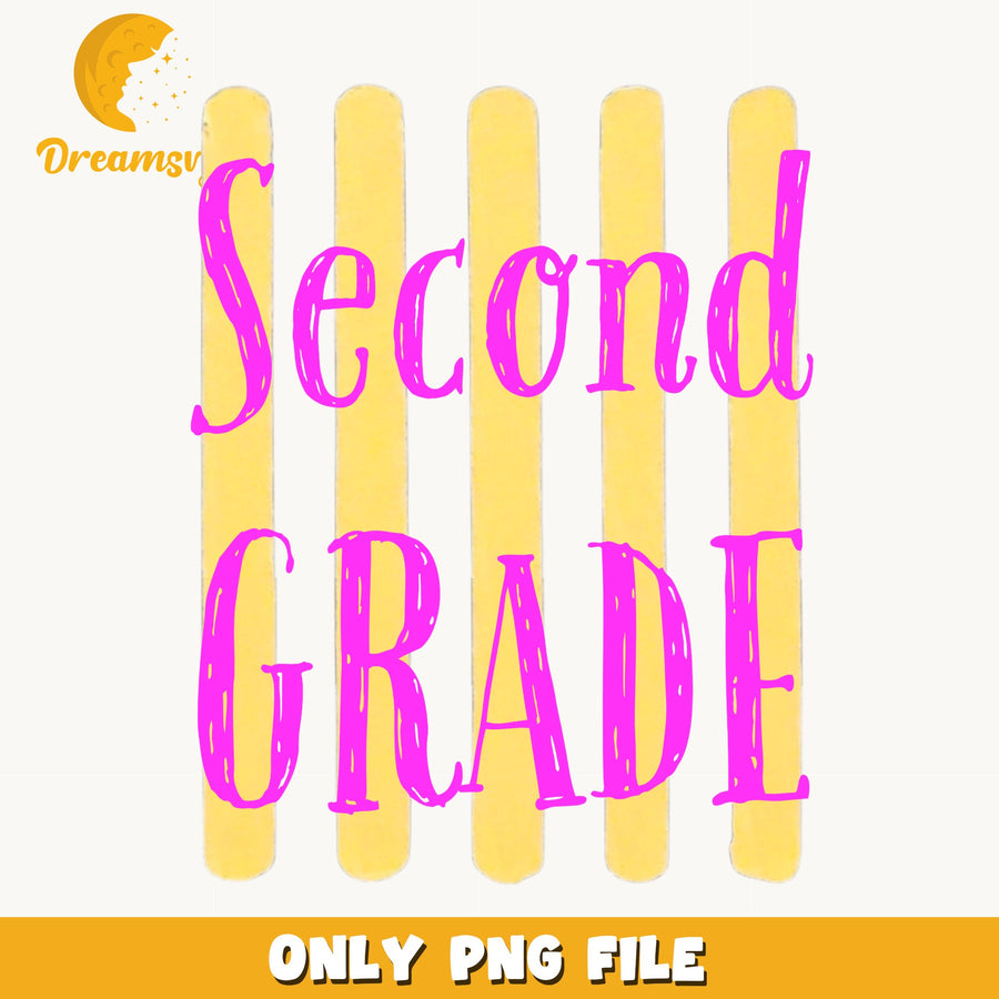 Second Grade PNG, Back To School PNG, Teacher Gift PNG