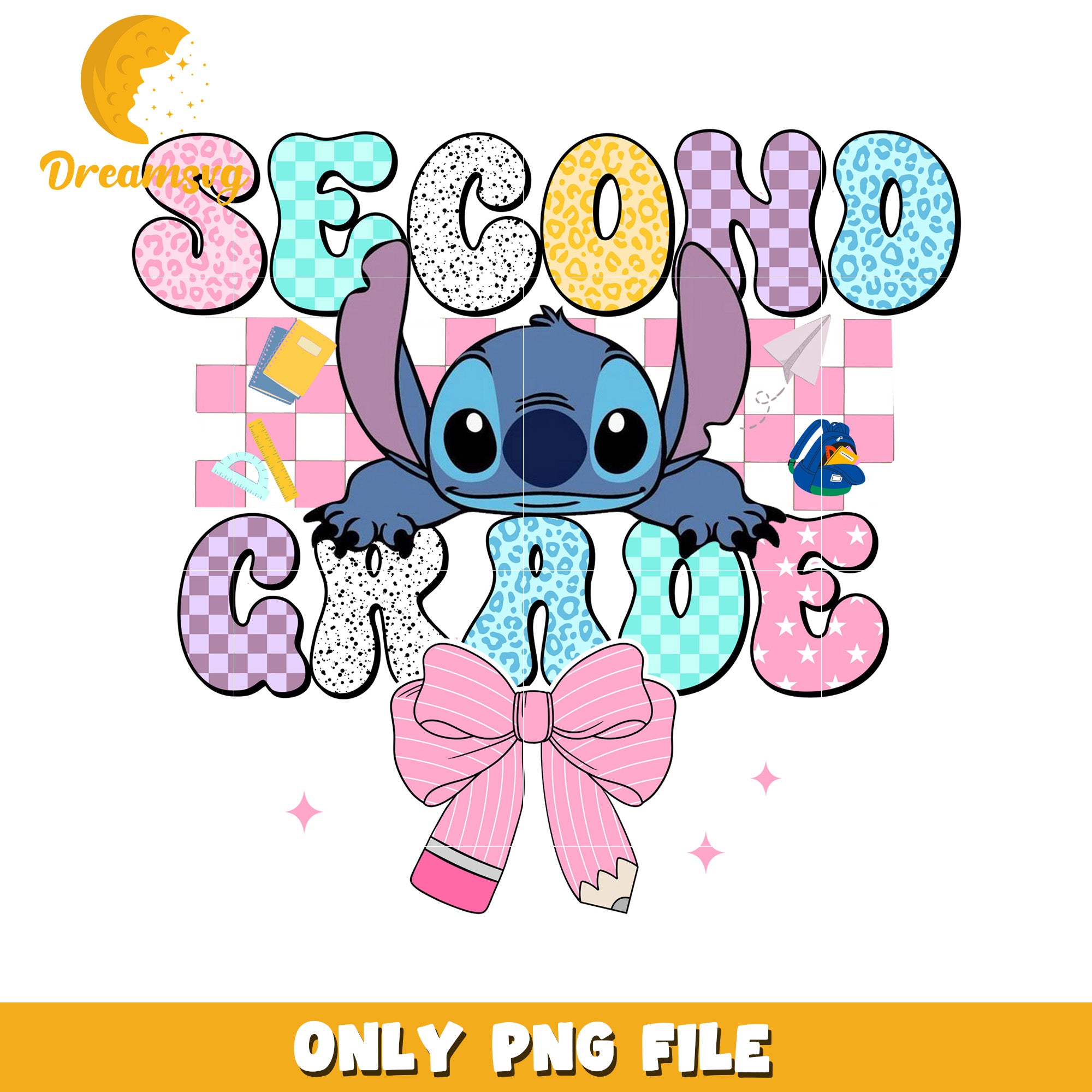 Second grade bowtie stitch png, lilo and stitch png, funny stitch png