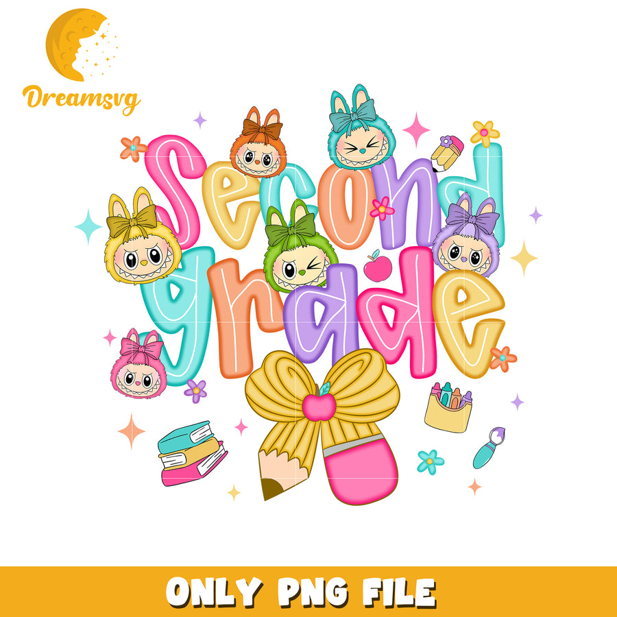 Second grade labubu design png, popmart laubu png, cute labubu toys png