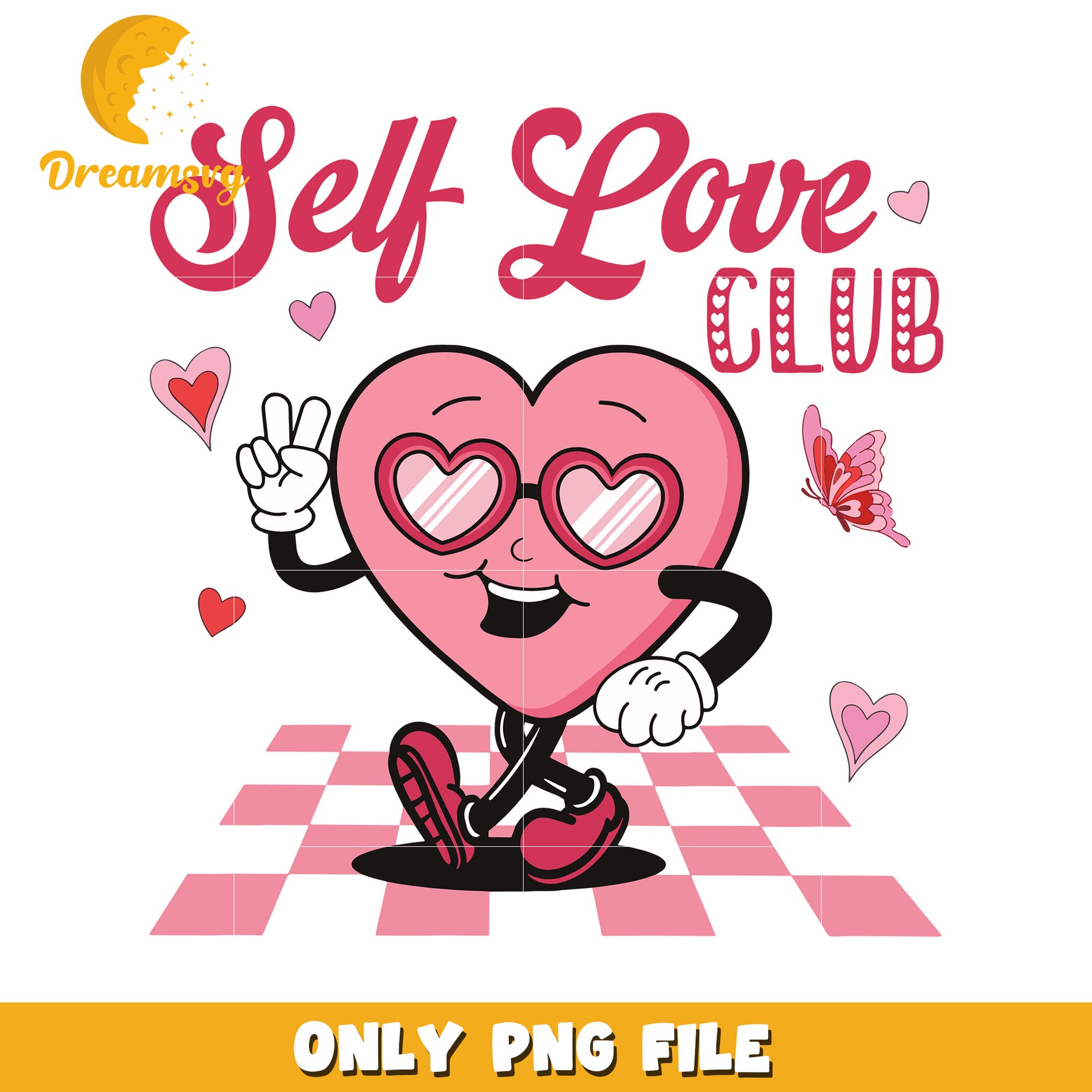 Self Love Club PNG Design