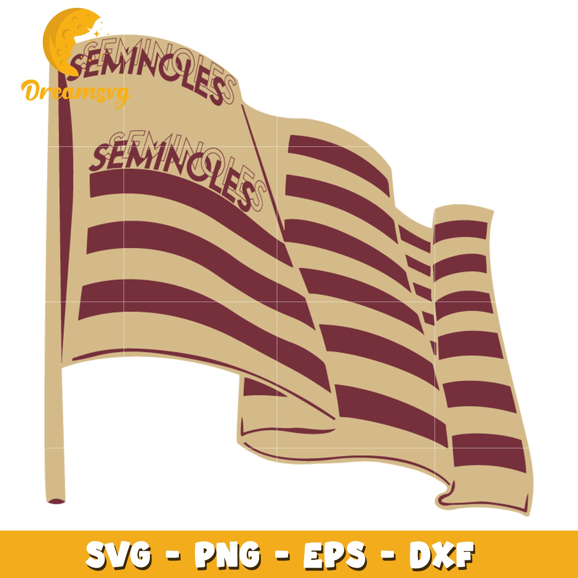 Seminoles Flag SVG PNG EPS DXF Cut File