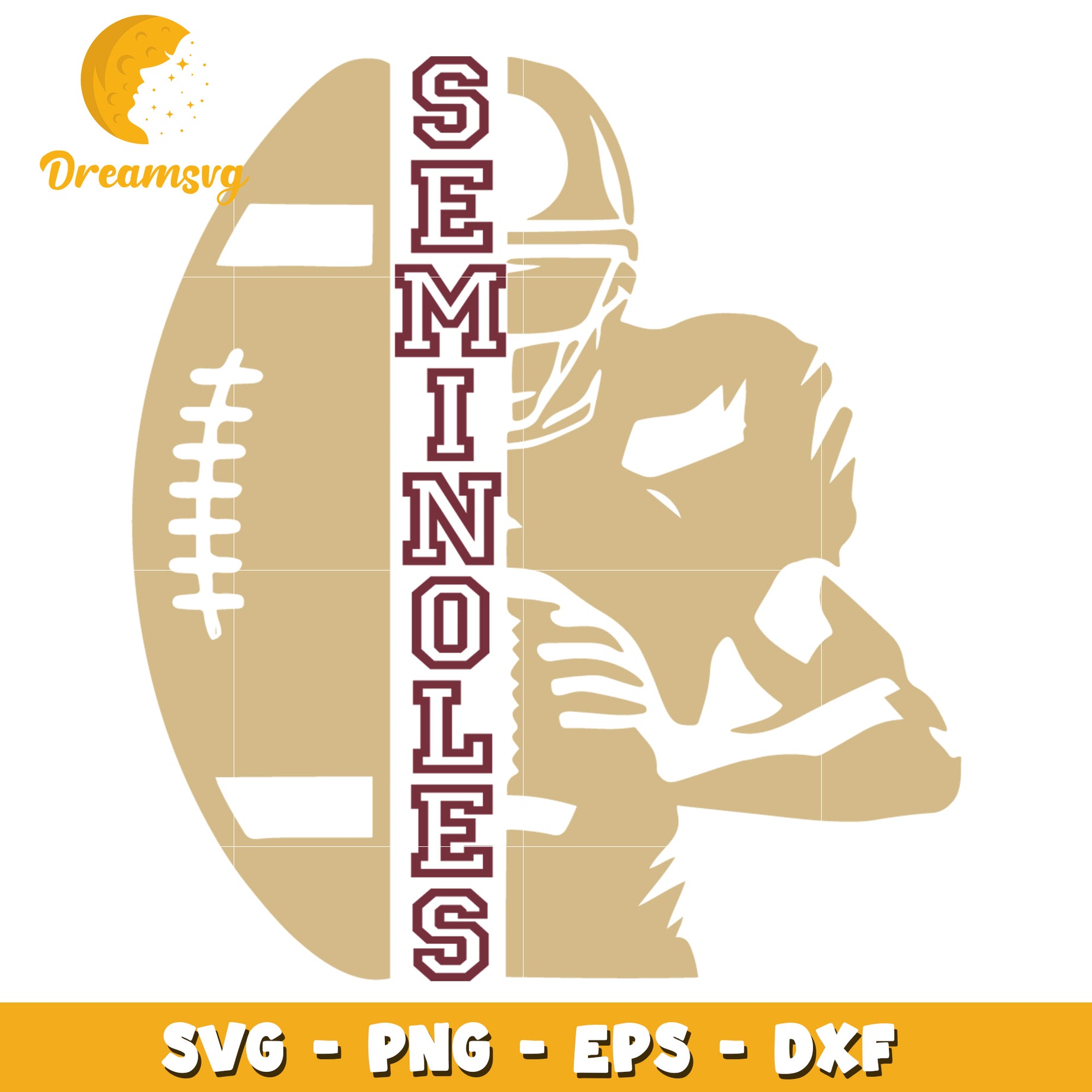 Seminoles Football Player SVG Design for Crafts and Projects