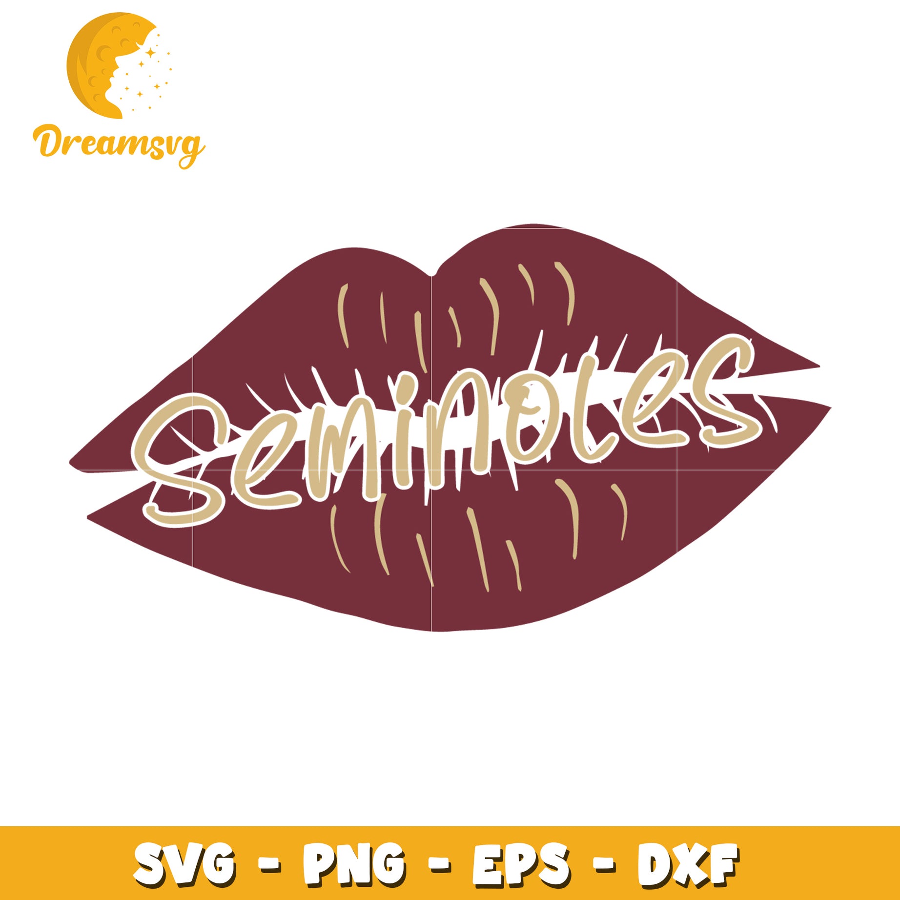 Seminoles Lips SVG PNG EPS DXF Cut File