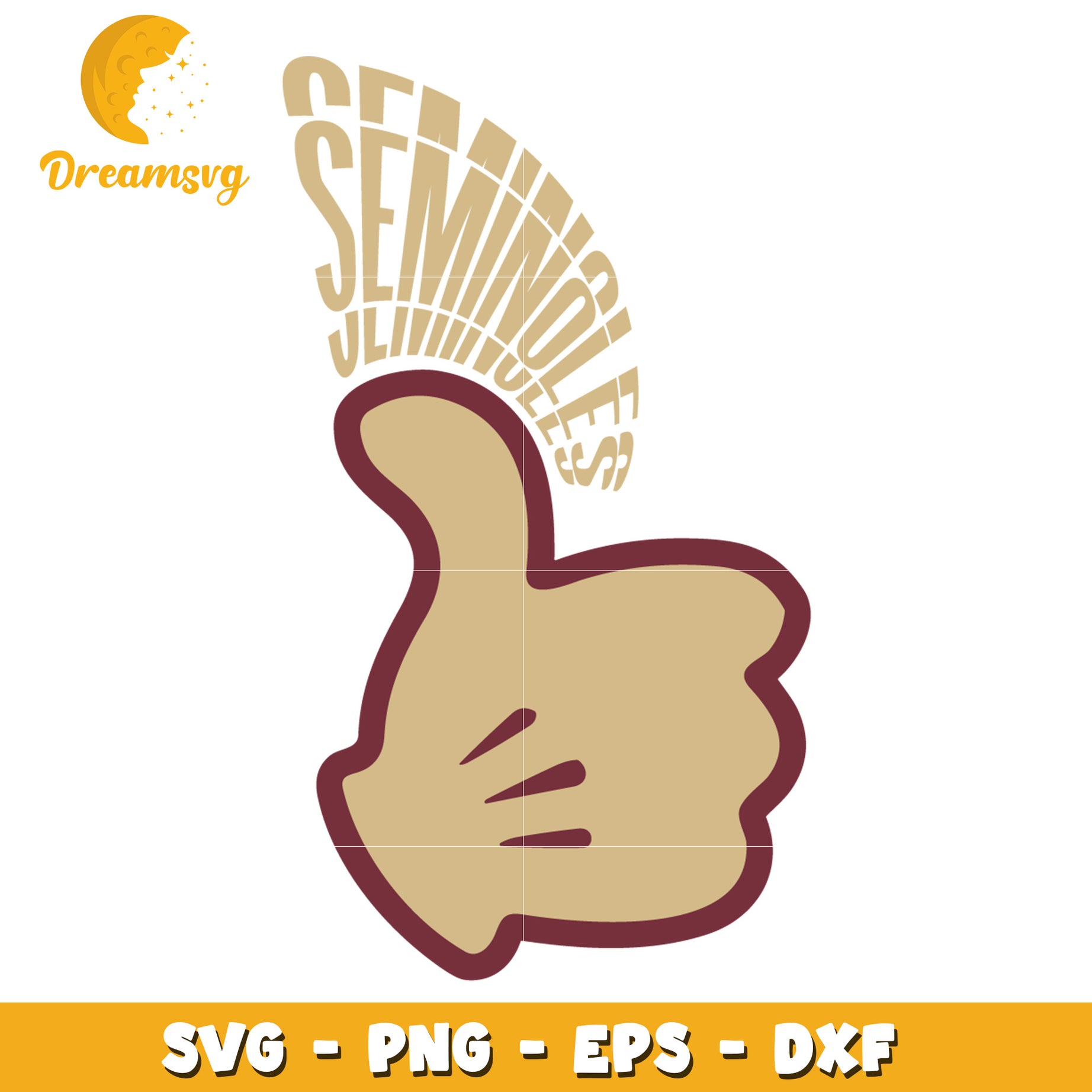 Seminoles Thumbs Up SVG PNG EPS DXF