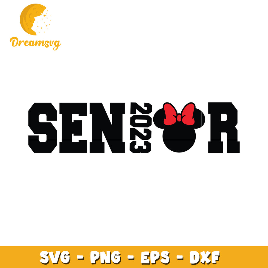 Senior 2023 SVG Minnie Mouse Design