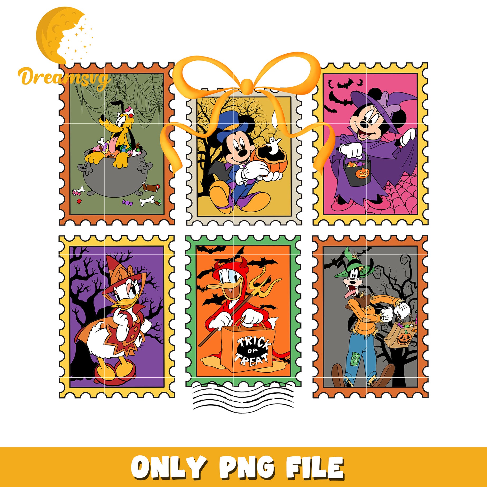 Sensational six characters halloween png, halloween cartoon png, halloween characters png